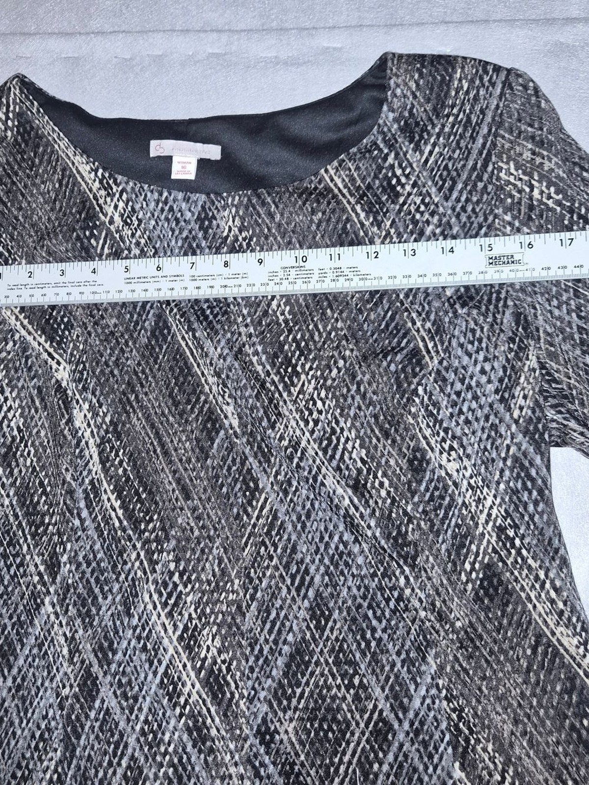 CB Christopher & Banks Textured Print Fit & Flare Dress – Women’s Size 16
