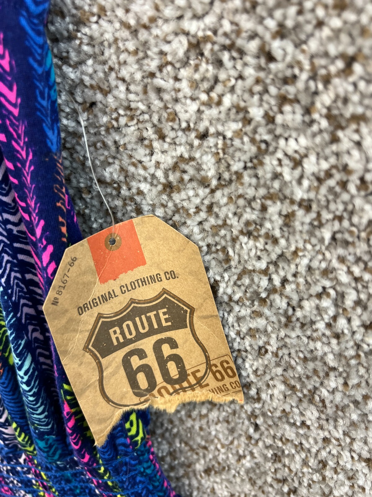 Route 66 Strapless Dress Multicolor Feather Chevron Print Smocked Waist Size XL