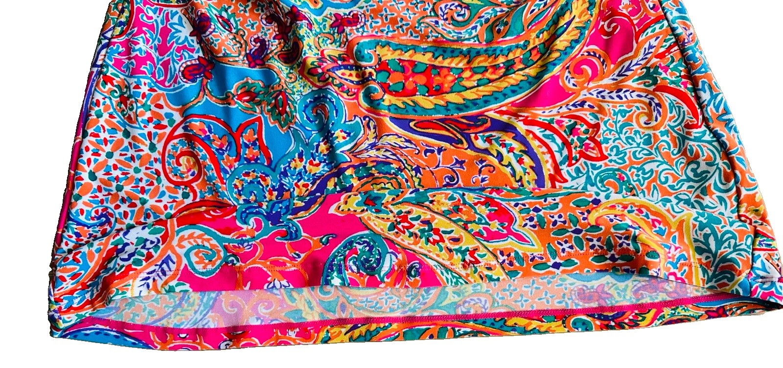 Lauren Ralph Lauren Petites 4P Multicolor Paisley Sheath V-Neck Ruched Dress