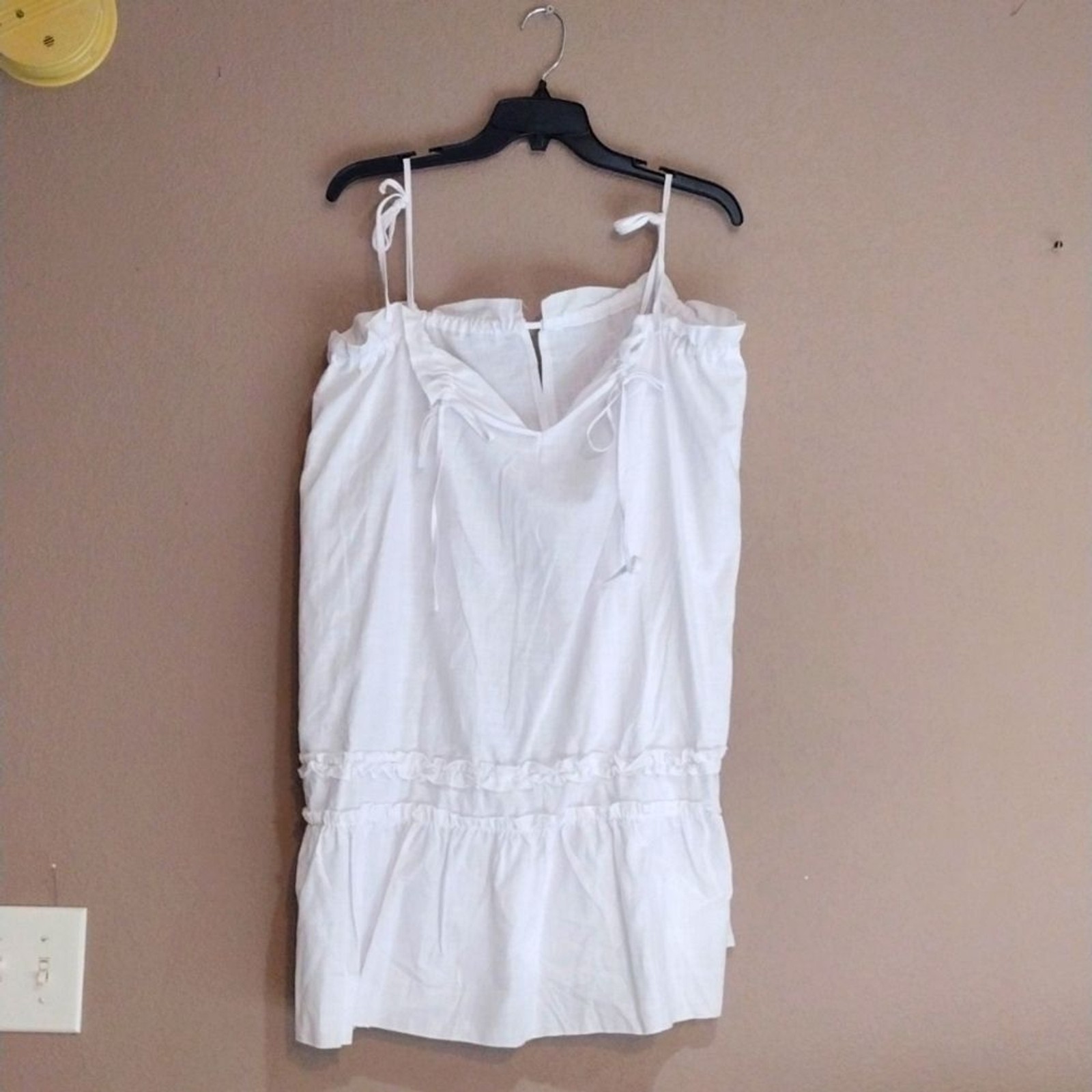 BRIGHT White light weight sun dress NWOT