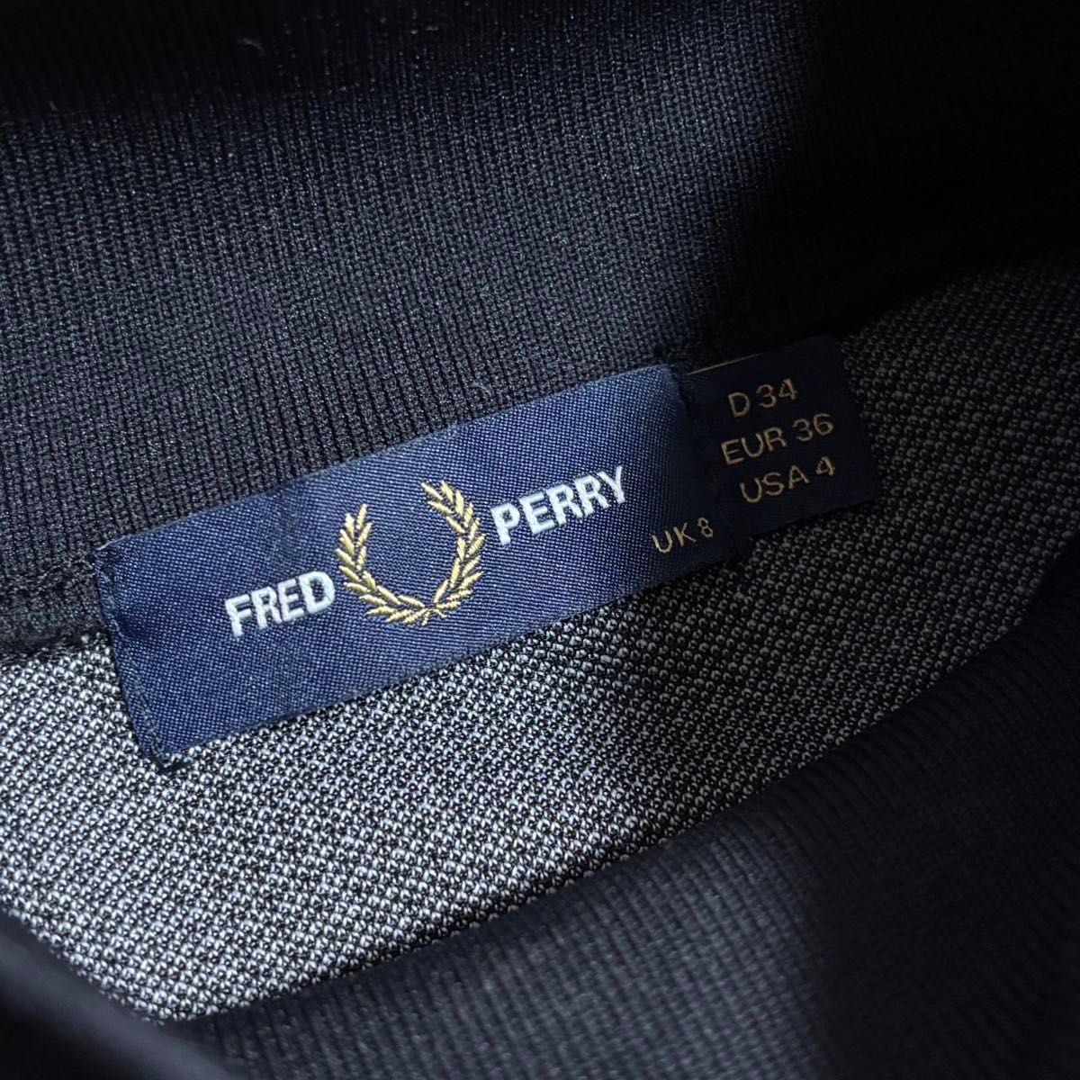 Fred Perry Houndstooth Pattern High Neck Dress S