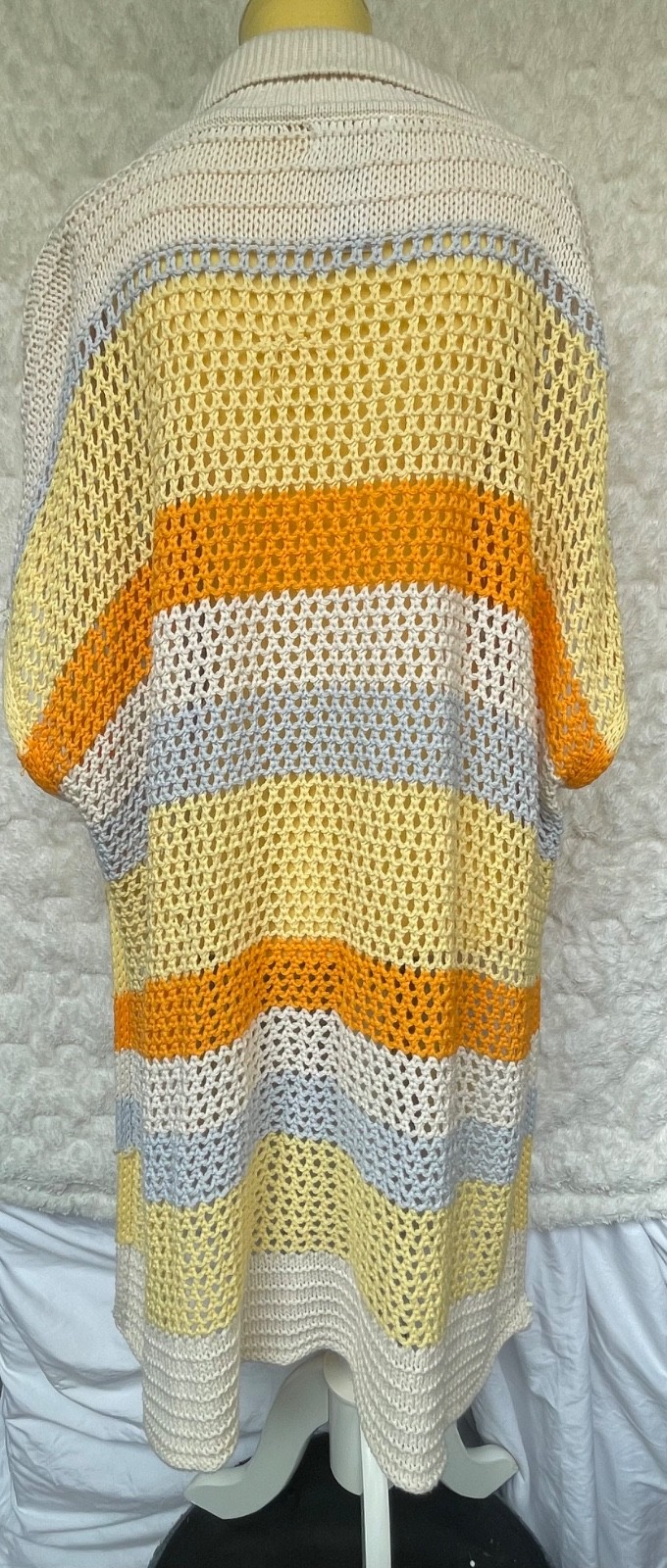 Free People Crochet Tunic Poncho Boho Festival Beach Cover Up Top