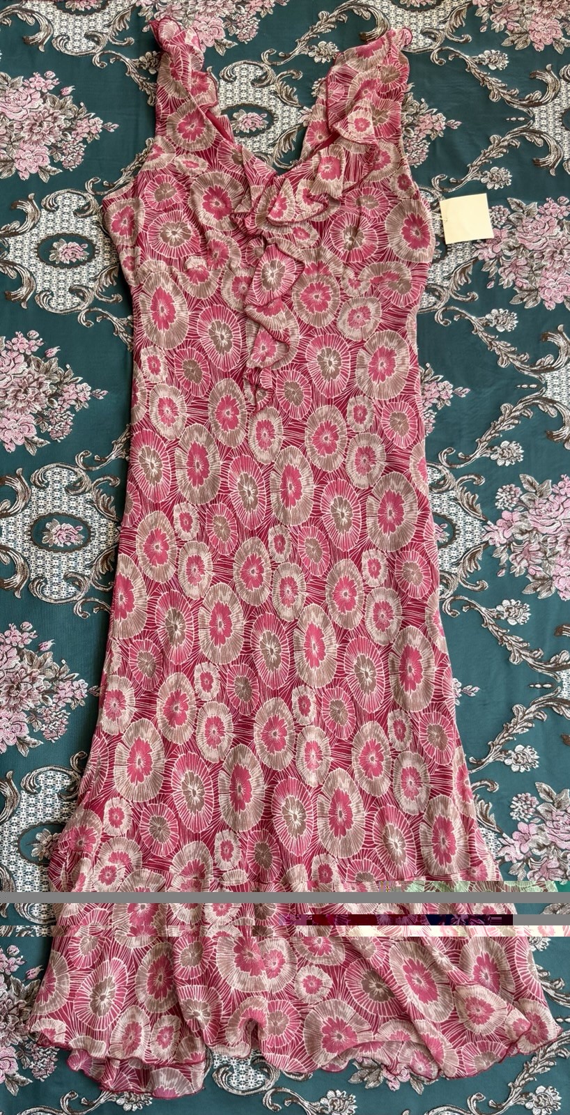 Jonathan Martin Studio 100% Silk Dress Y2K Boho SZ 8