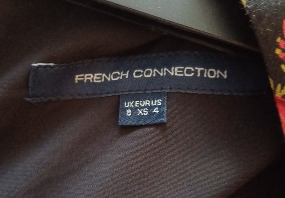 French Connection Beautiful Mini Dress Size 8 Full Zip At Back Small Front Slit