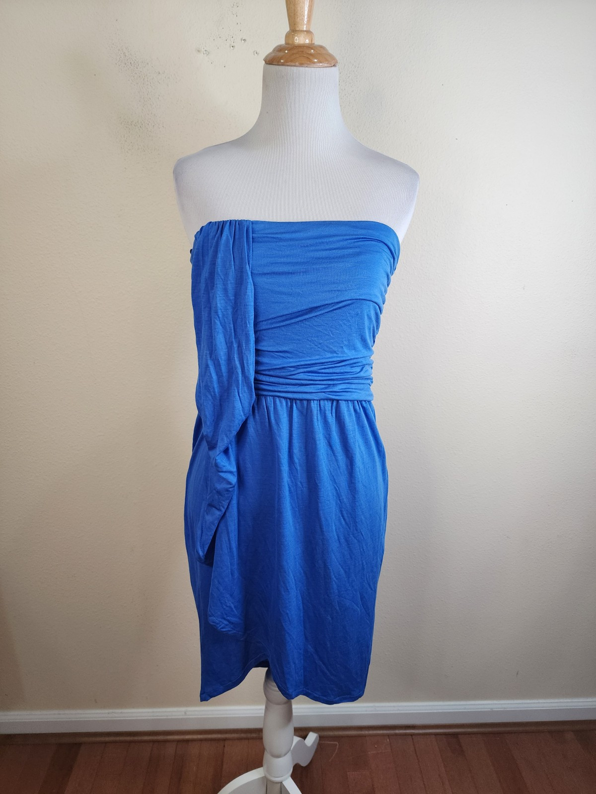 Zara Basic Women’s Strapless Lyocell Mini Dress Size Medium Draped Portugal
