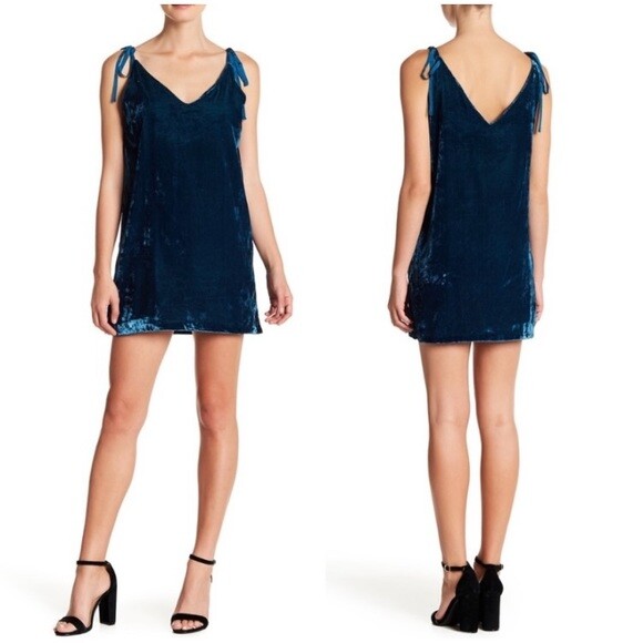 Gypsy 05 Women’s Blue Velvet Slip Dress L141317 Size Small