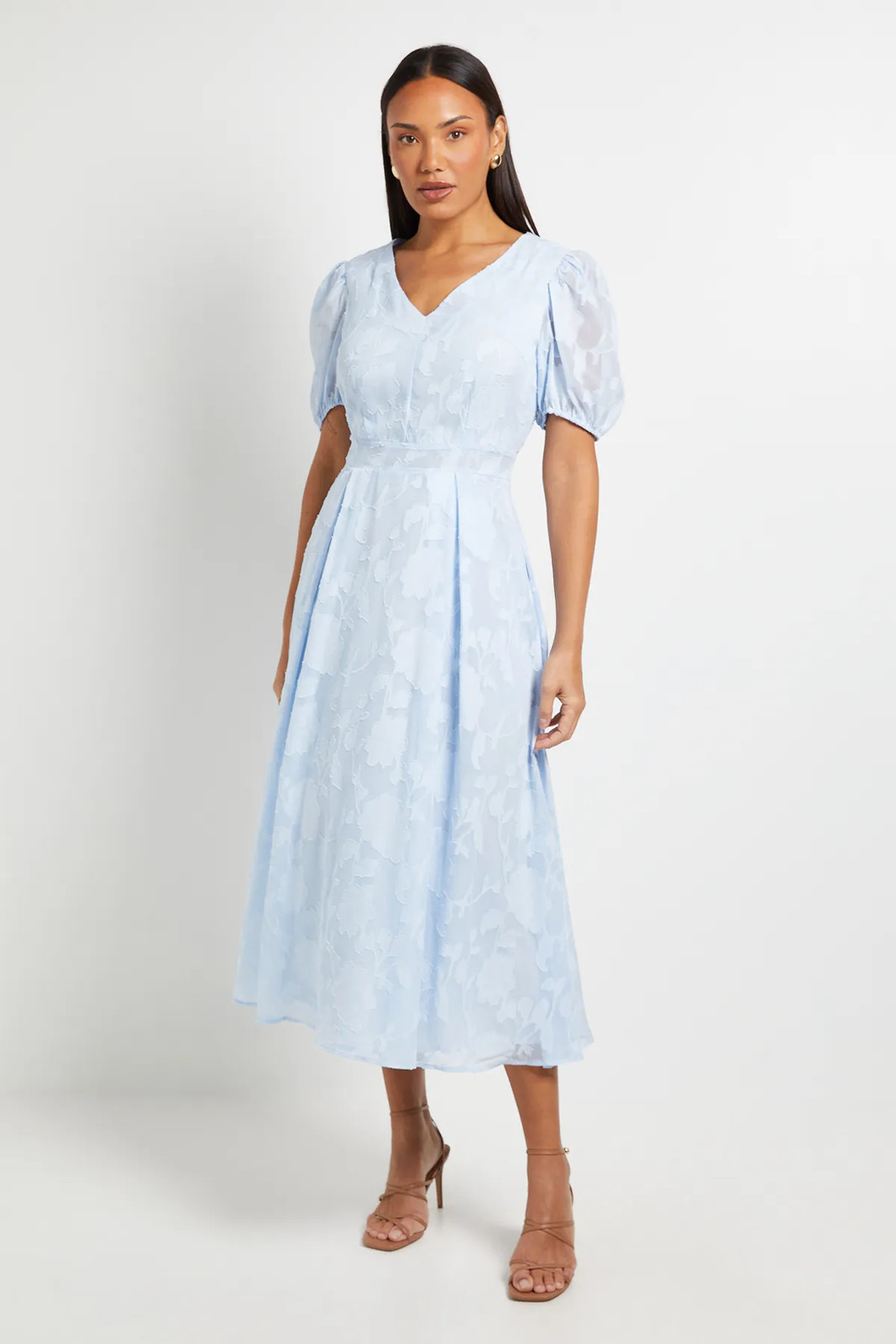 Principles Light Blue Fit & Flare Dress Womens Occasion Dresses
