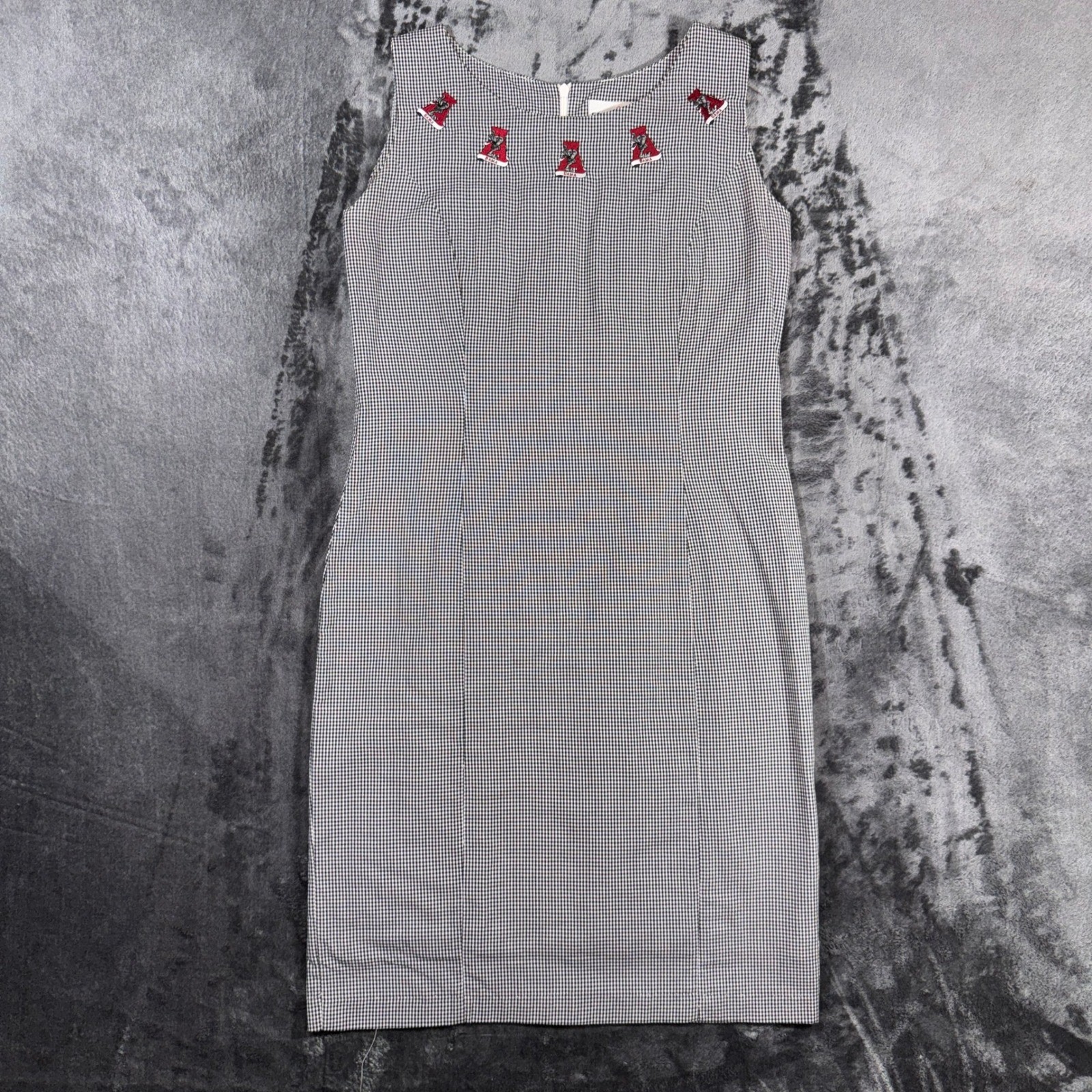 Castles Sport Alabama Crimson Tide Gingham Embroidered Dress Small Bama NCAA