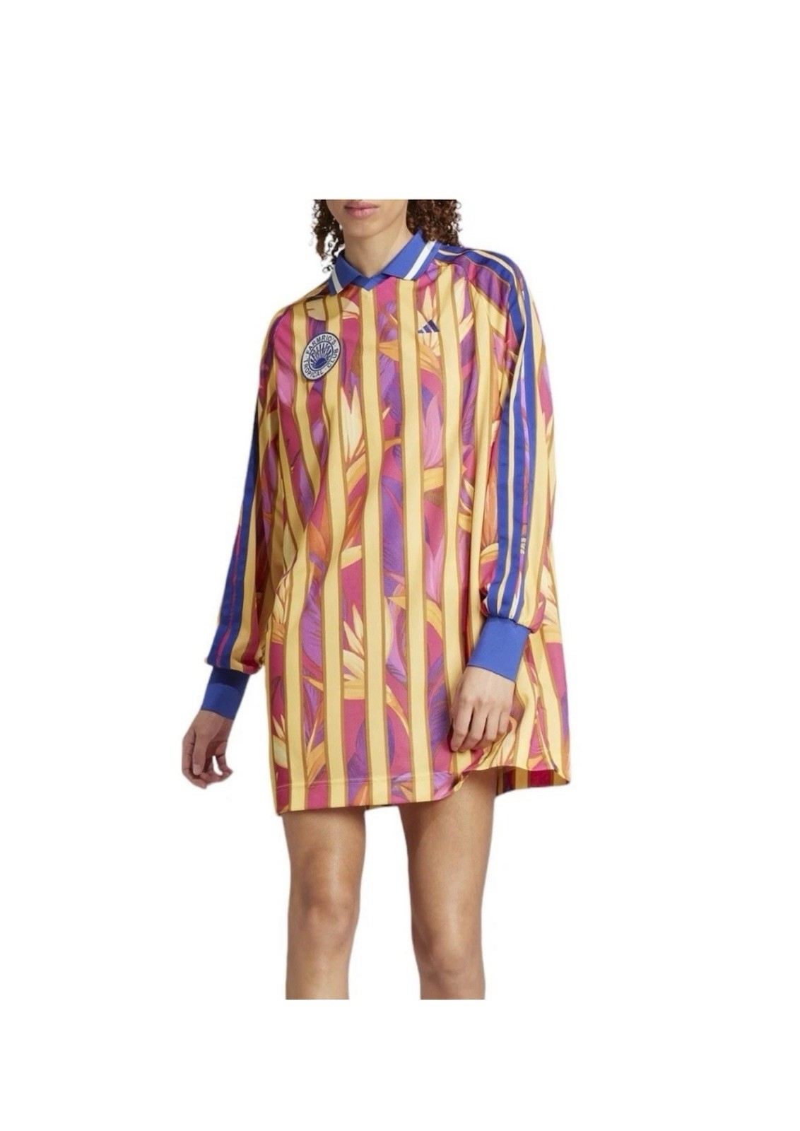 Adidas x Farm Rio Stripes of Paradise Pink Multi Premium Dress Women Size XL NEW