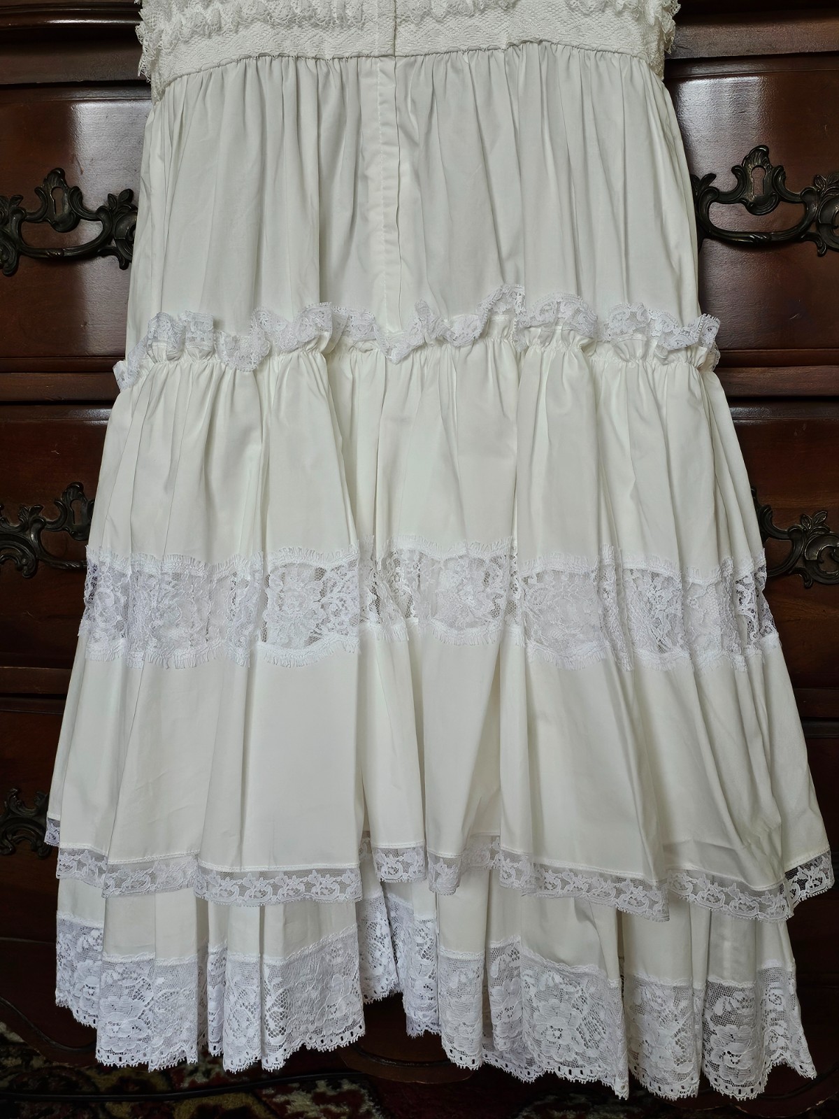 BNWT DOLCE & GABBANA WHITE SUMMER DRESS SIZE 42 LACE BUSTIER TIERED SKIRT