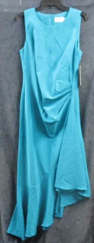 Eliza J Teal Turquoise Formal Ruffle Rouched Maxi Dress | Women’s Size 14
