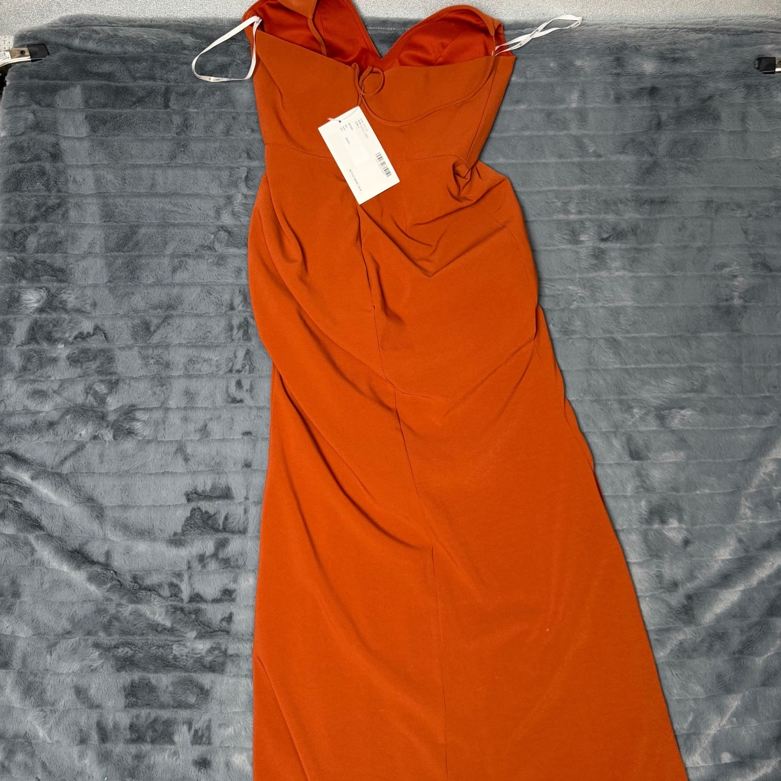 B2 Jasmine Rust Orange Sweetheart Neckline Formal Gown High Slit Dress NWT 10