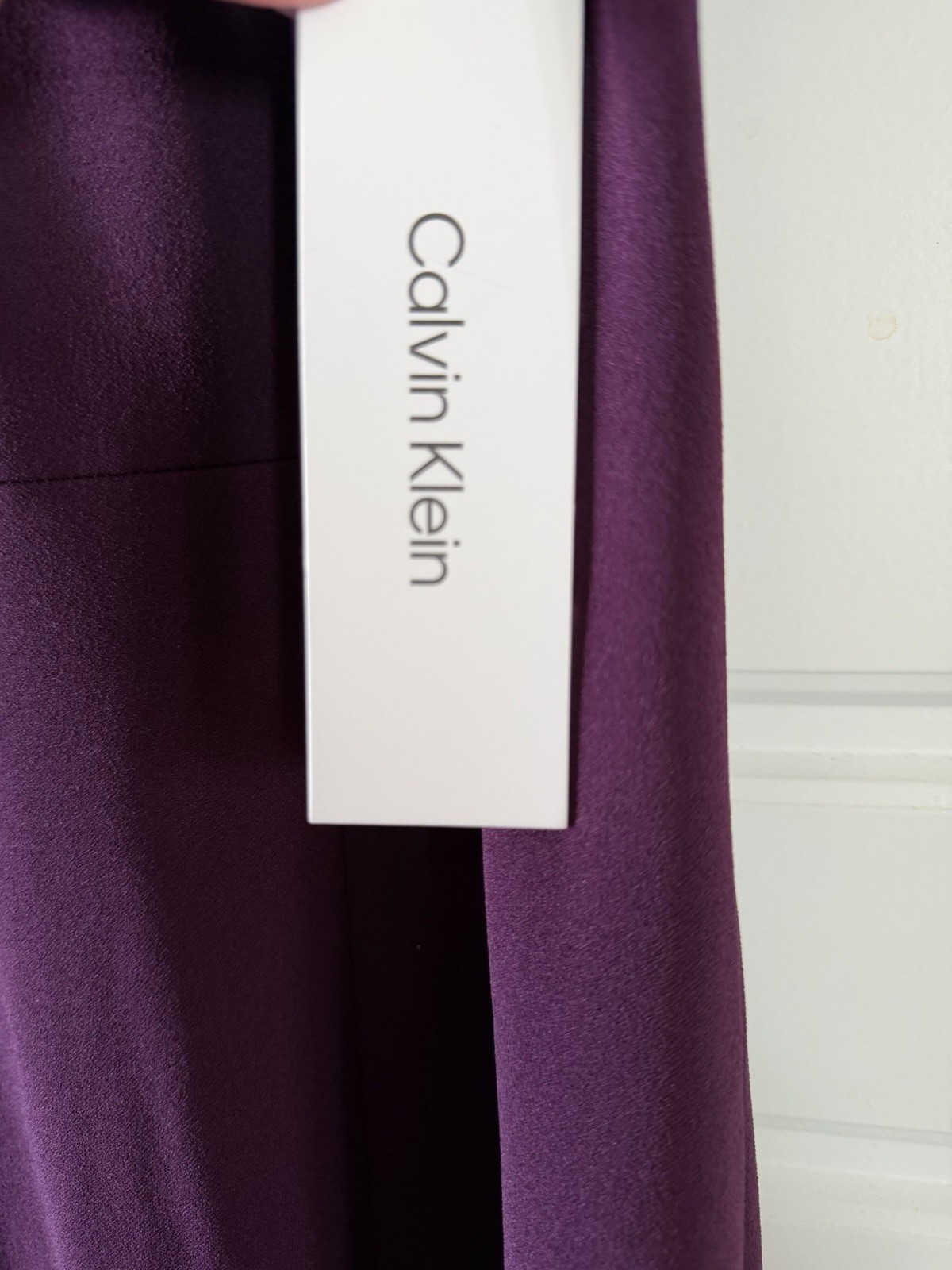 Calvin Klein Womens Aubergine Purple Modi Dress Size 14 $134.00