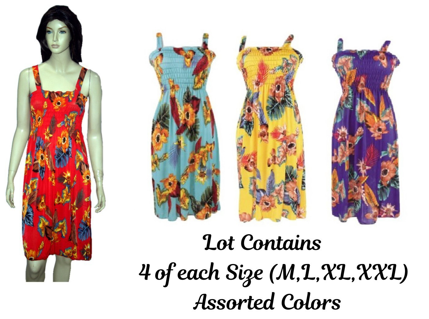 Wholesale Sundresses Sleeveless M-XXL Lot of 16 $5.50 each Free Shipping