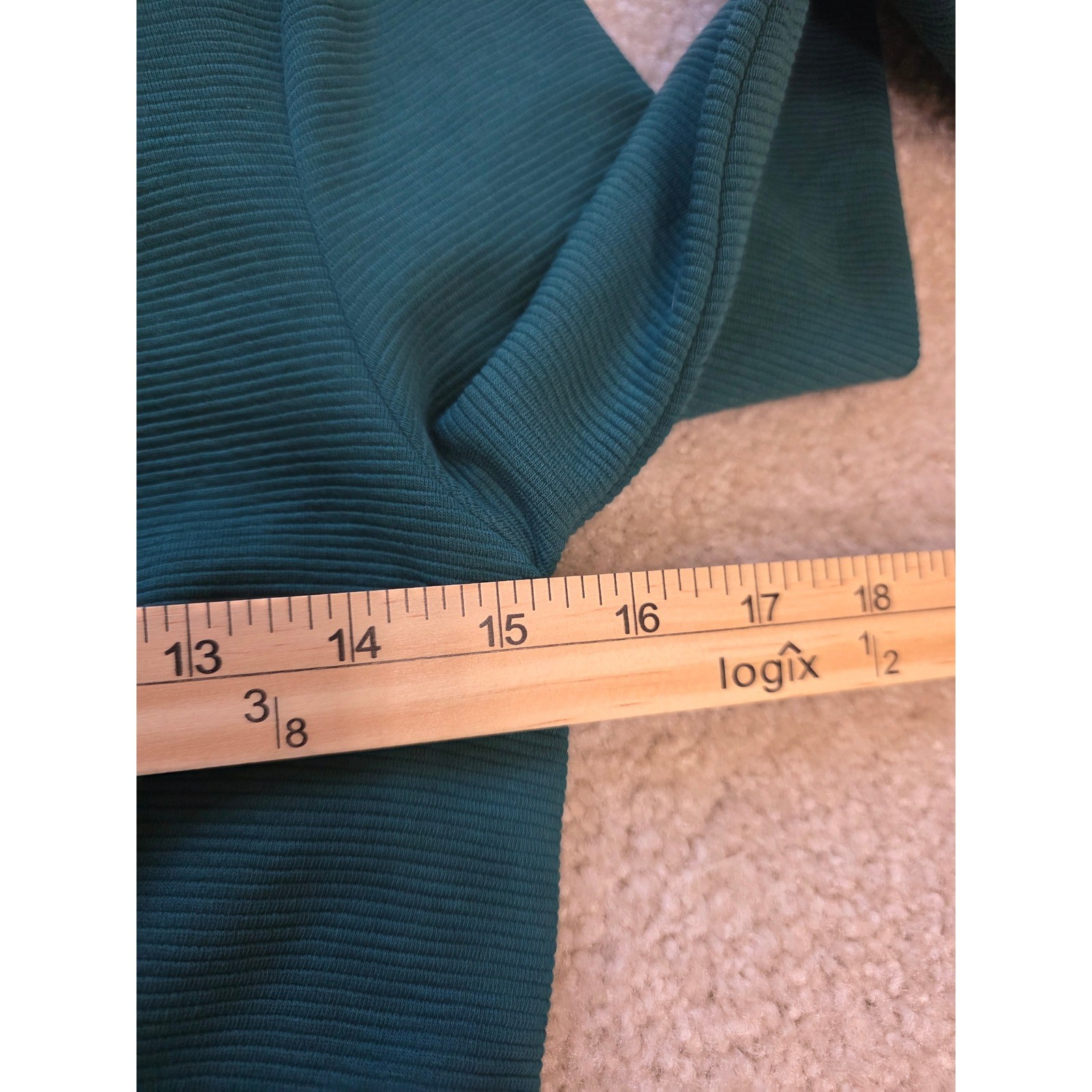 Boden Textured Teal Green Portrait Collar Midi Sheath Dress Gold Back Zip 3/4 Sl