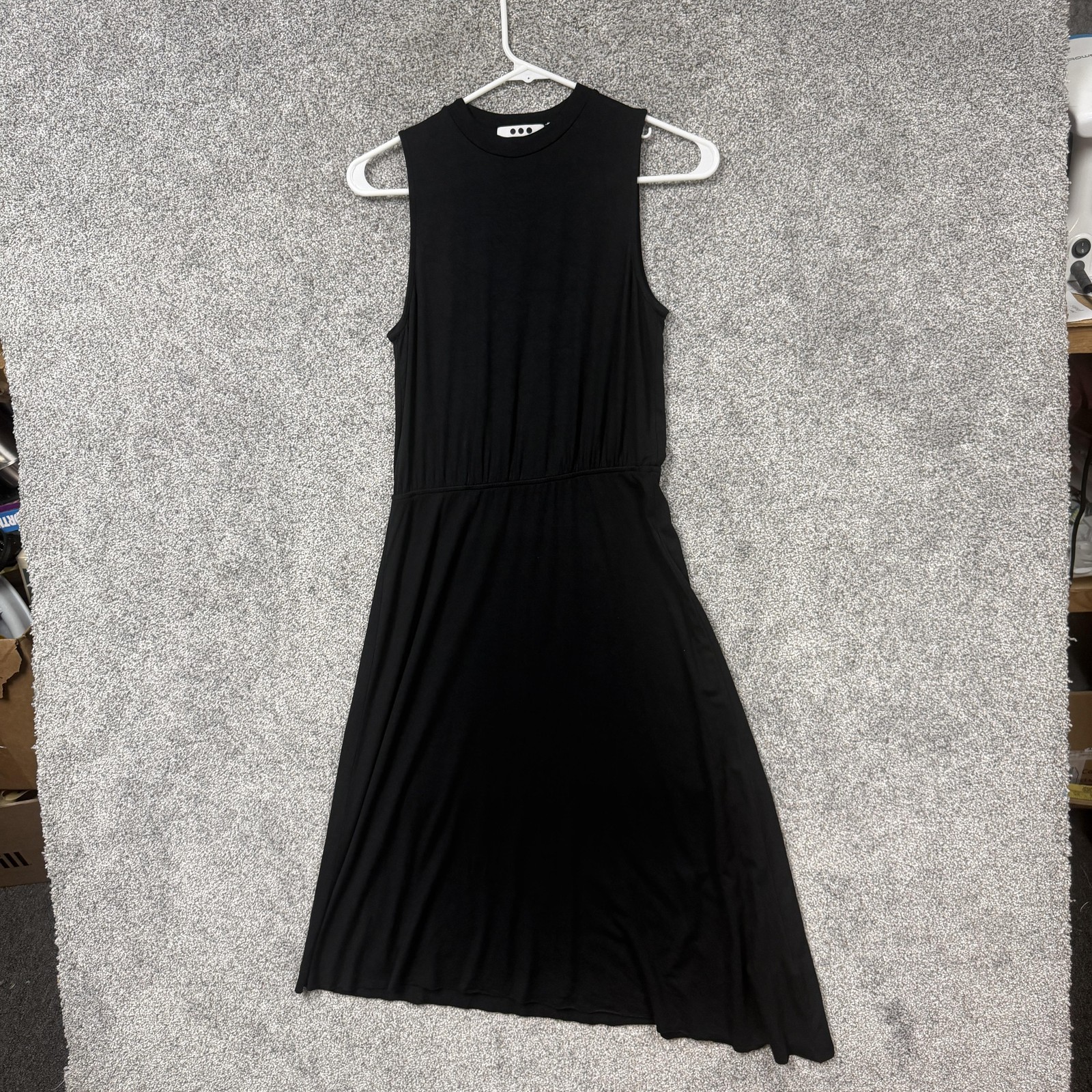 Three Dots Tank Dress S Minimalist Corporate Chic Dark Academia Lagenlook USA