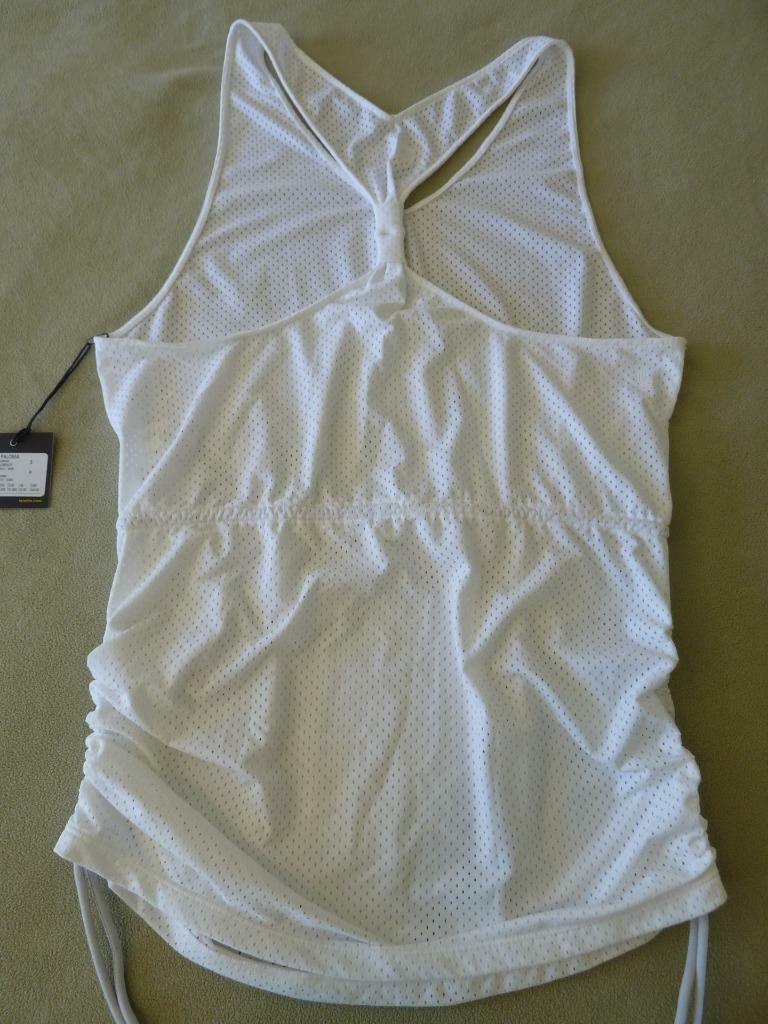 NWT LOLE Paloma White Ruched Drawstring Sides & Waist Razorback Dress/Coverup S
