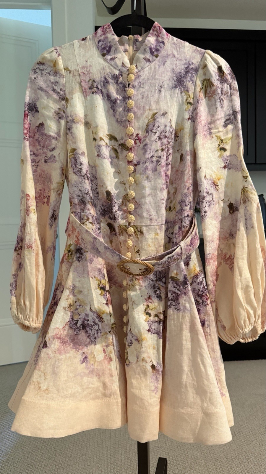 Zimmermann Style Lyrical Buttoned Mini Dress