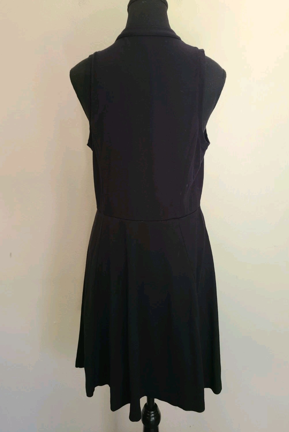 Express Womens Sleevless 1/2 Zip Up Dress Black Size M