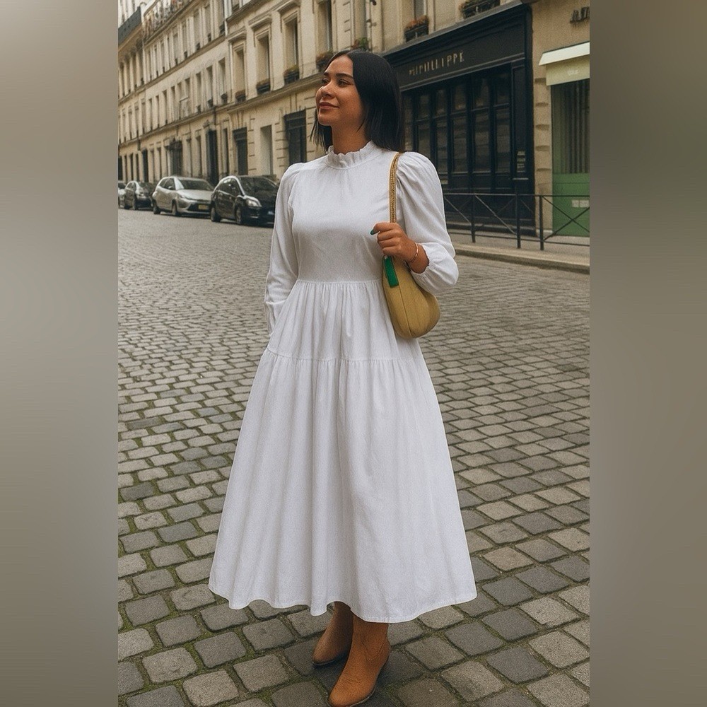 danielle bernstein Weworewhat puff sleeves maxi dress xs New July Sale