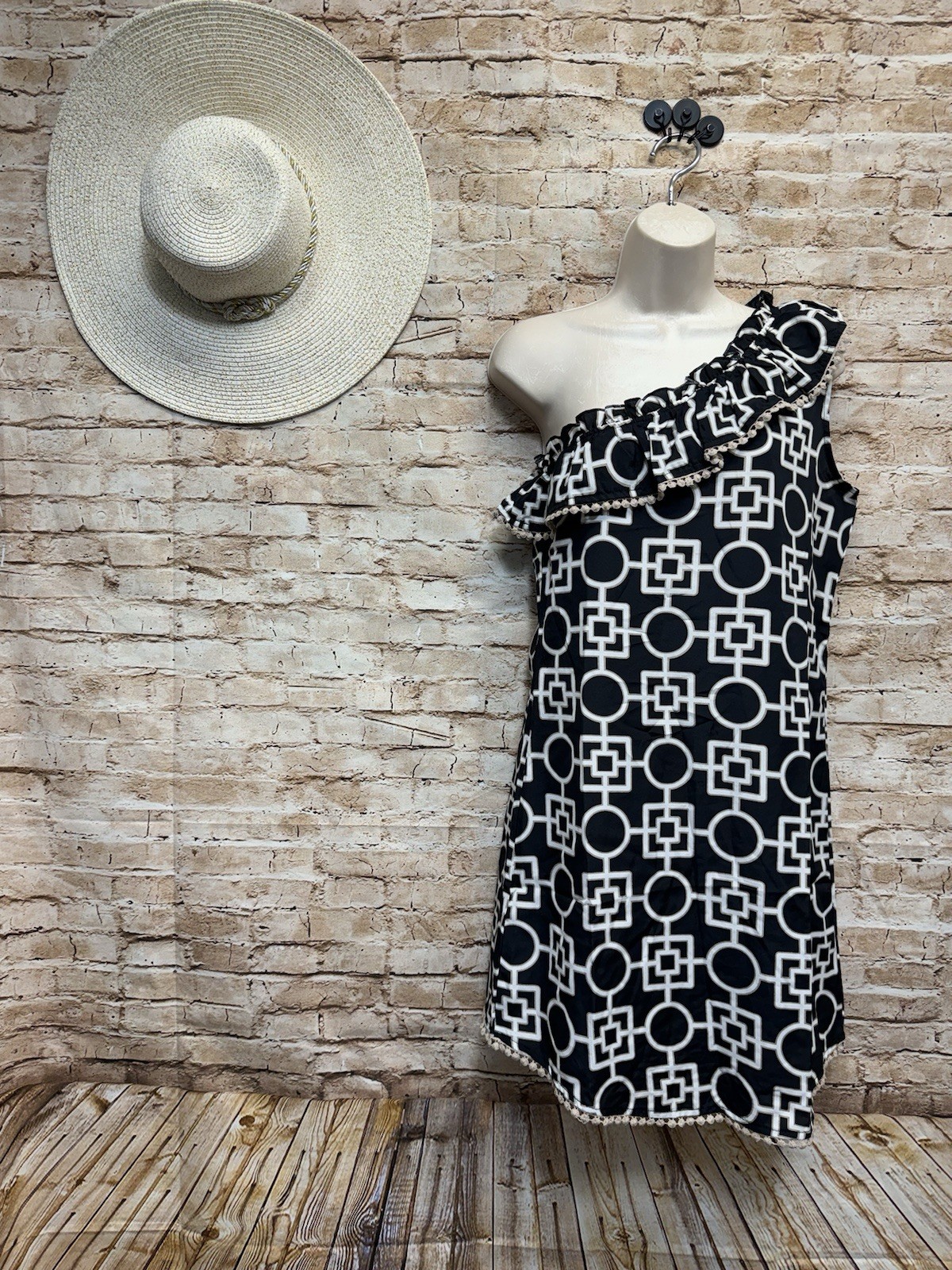 Mud Pie Bag Lady Caroline One Shoulder Dress Women’s S – NWT