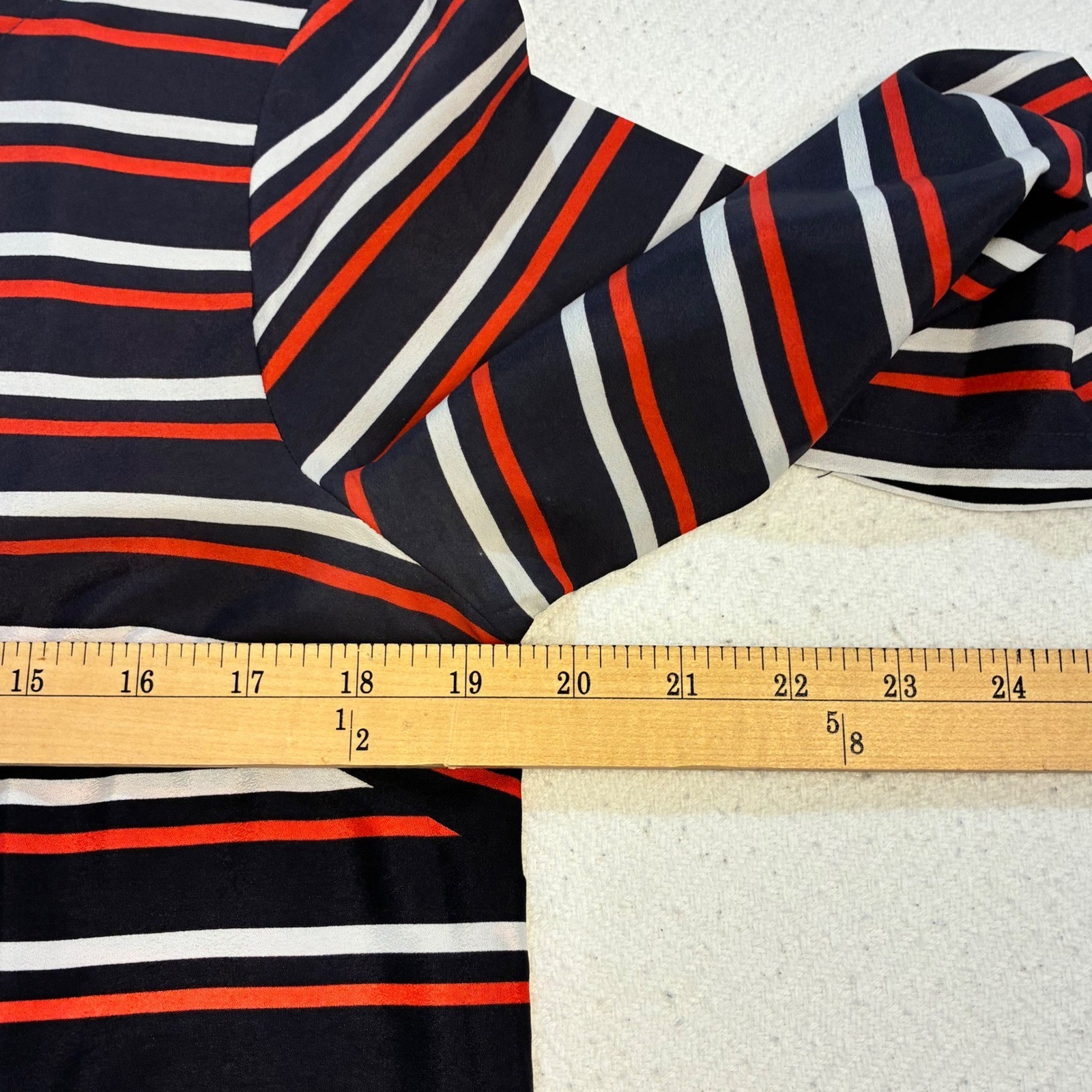 Gap Shift Dress Striped Polyester Navy Red White Nautical Preppy Small