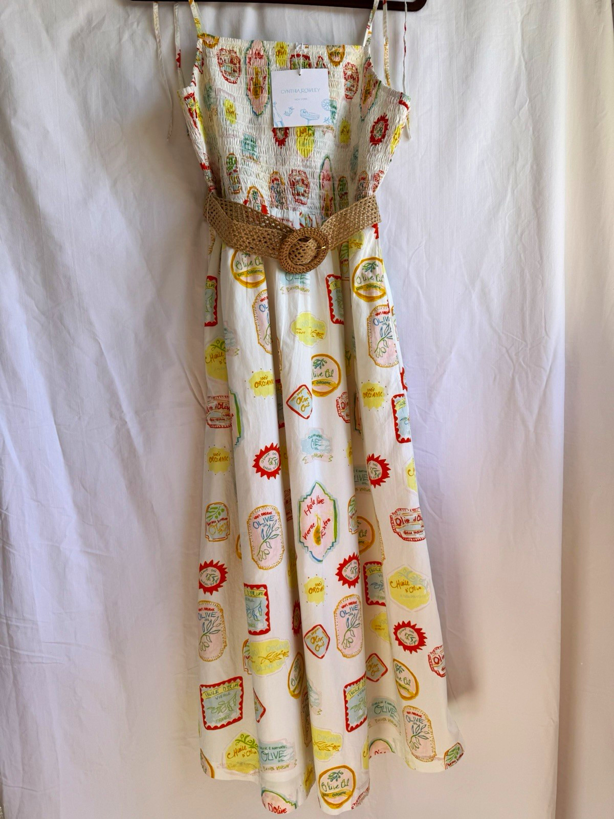 Resort wear vacay brunch beach everyday Cynthia Rowley spaghetti strap midi