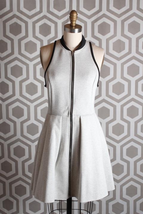 NWT T by Alexander Wang Dress Large Neoprene Bib Collar Bonded Cotton $422