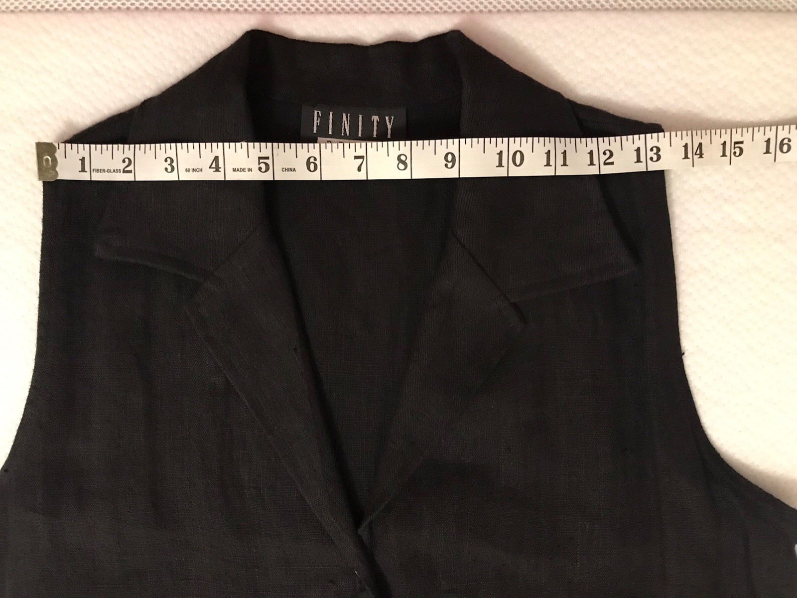 Finity Linen Maxi Dress Women 8 Black Button Down Lagenlook Coastal Boho Beach