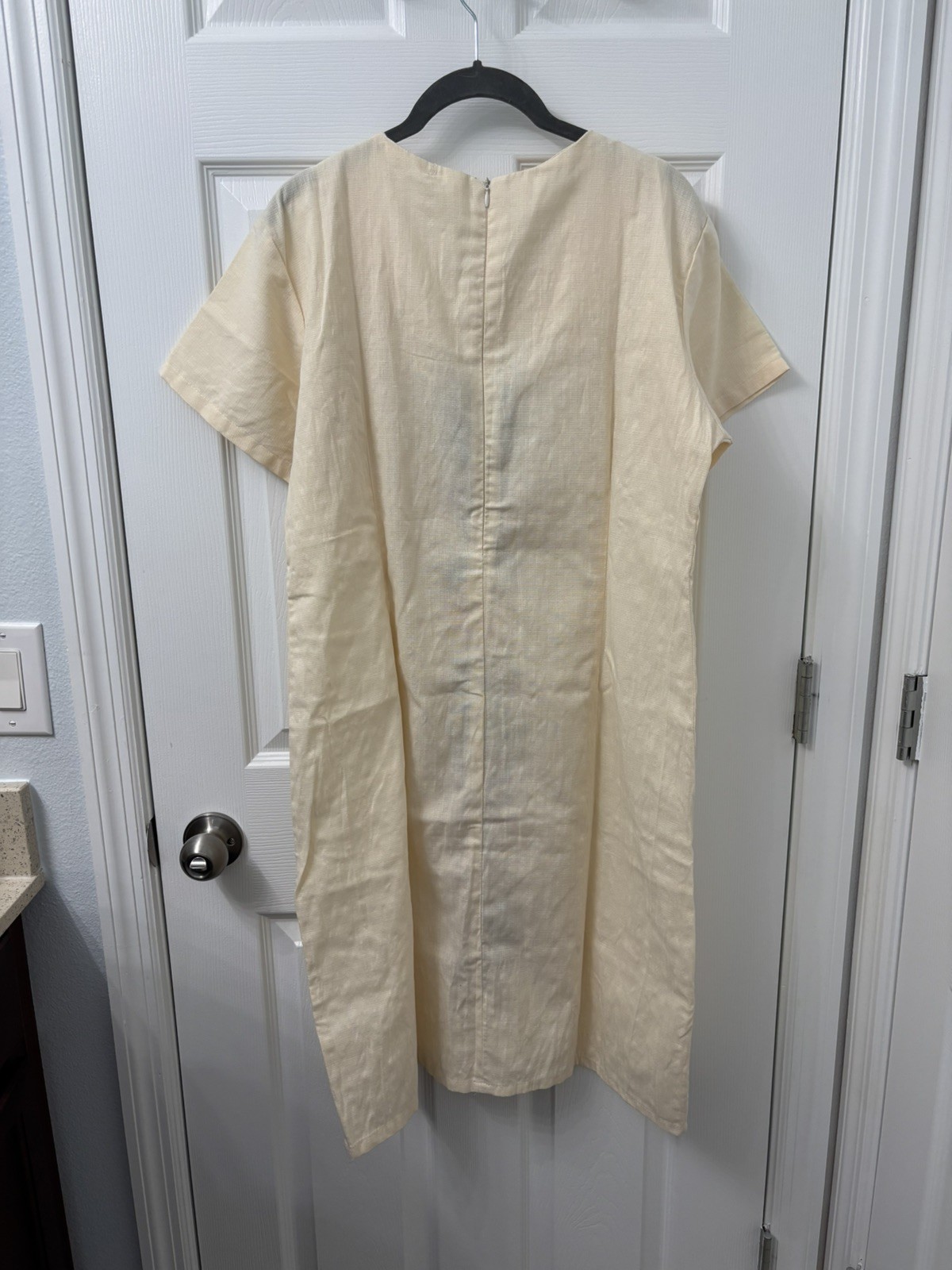 Vintage Guayabera Cotton Manta Embroidered Dress from Merida Mexico