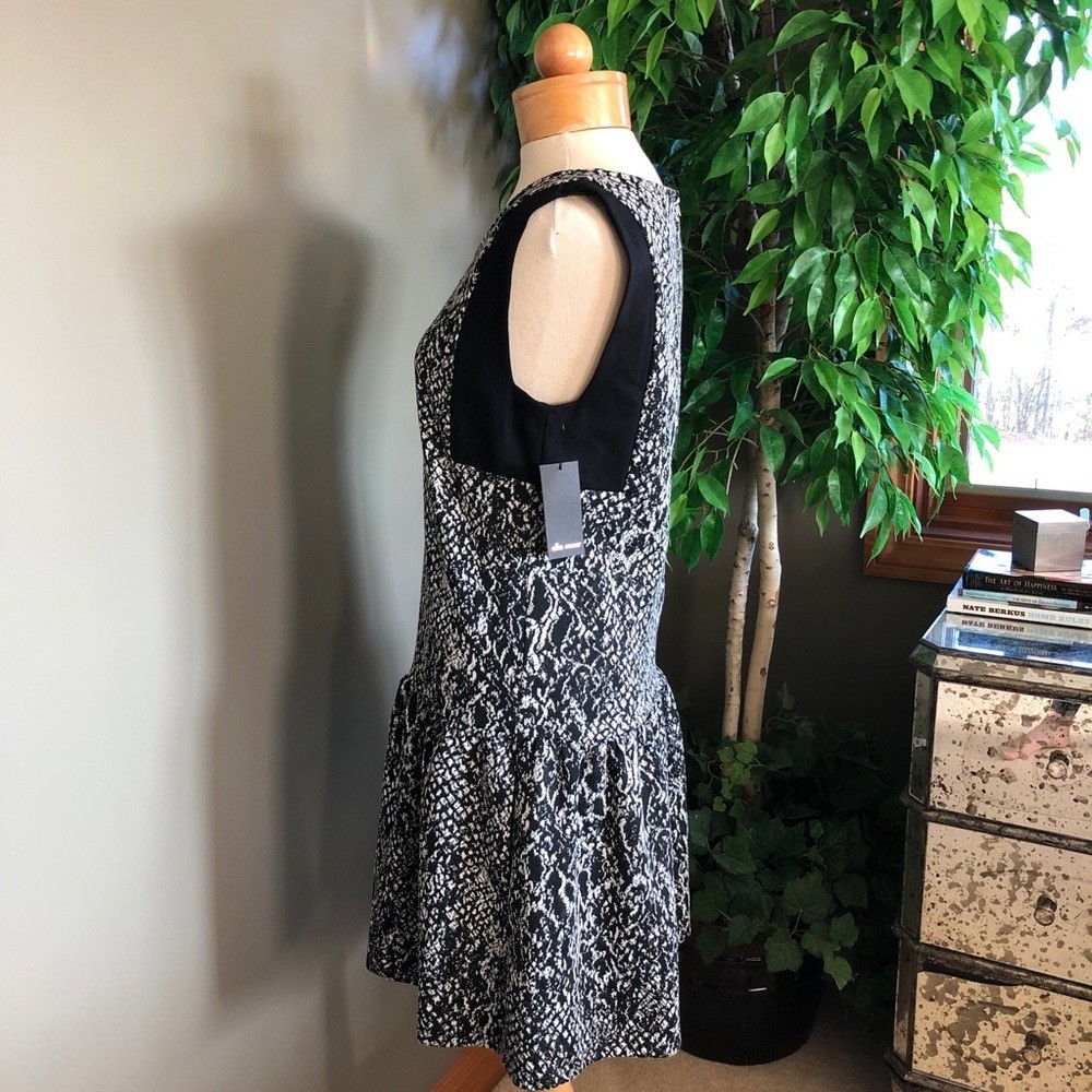 NWT Ella Moss black & white print sleeveless dress S