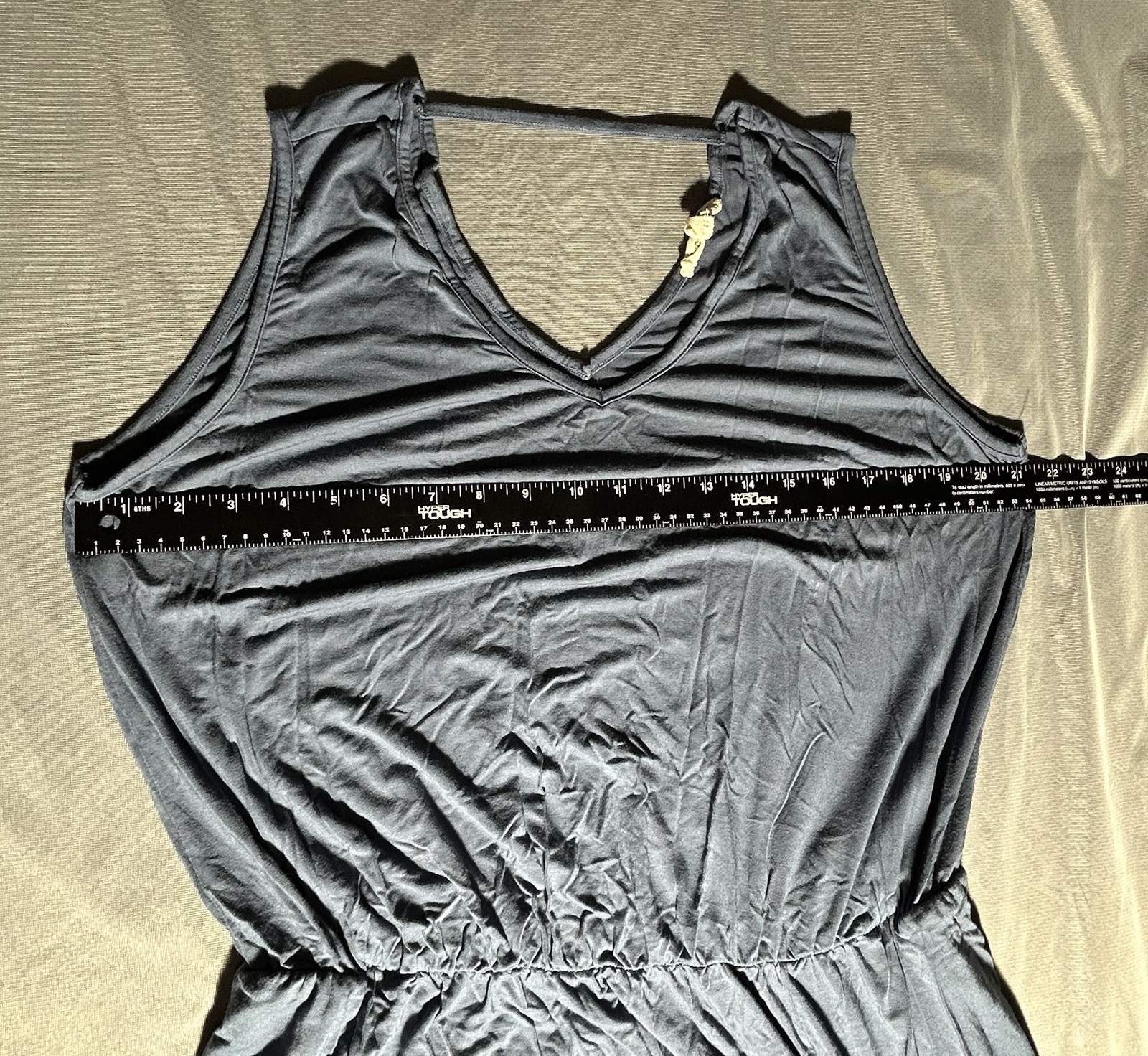 Maxi Dress with Pockets Indigo Thread Co. Sleeveless Solid Blue Size XL