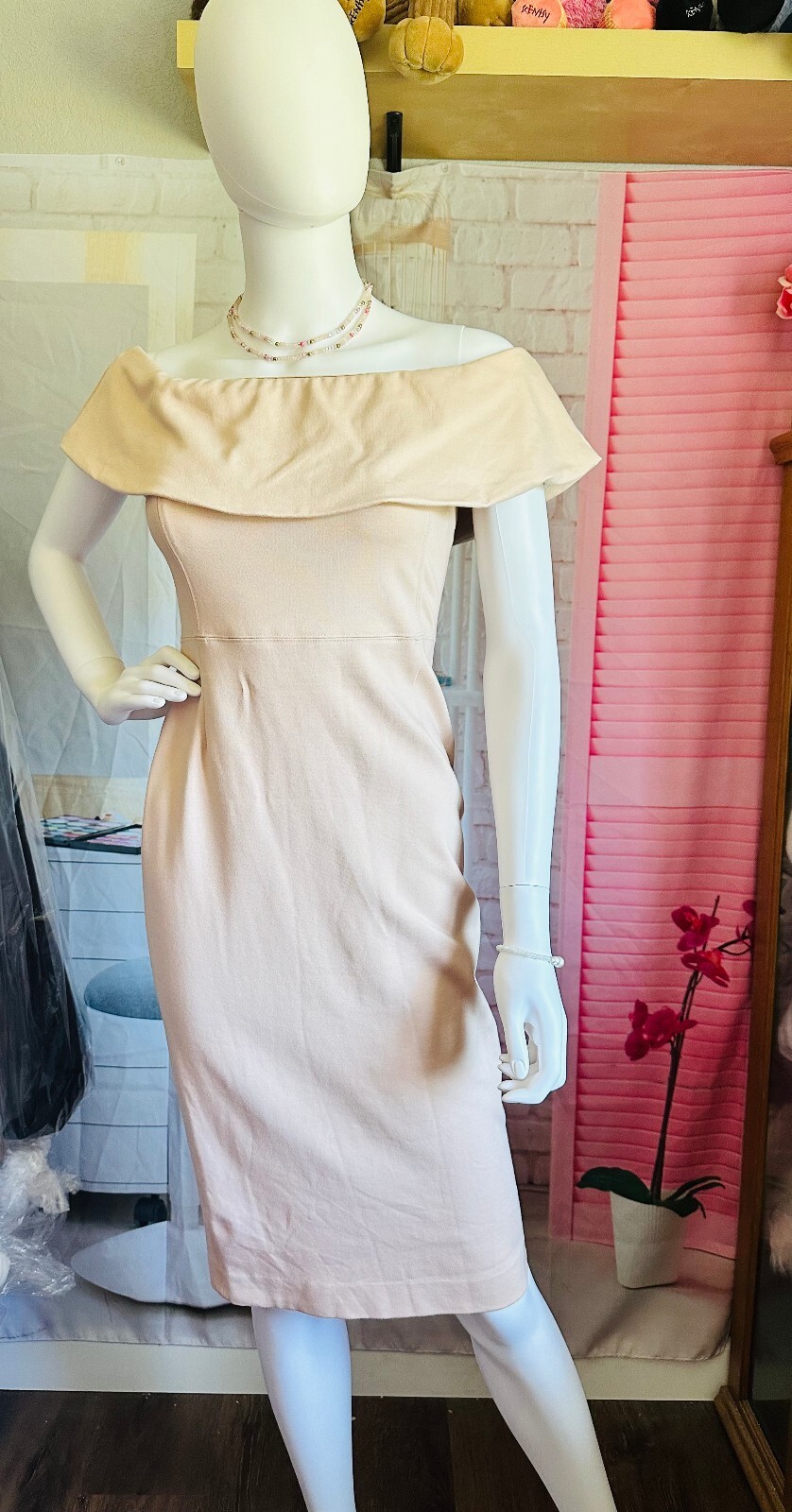 Strapless Dress in Soft Pink