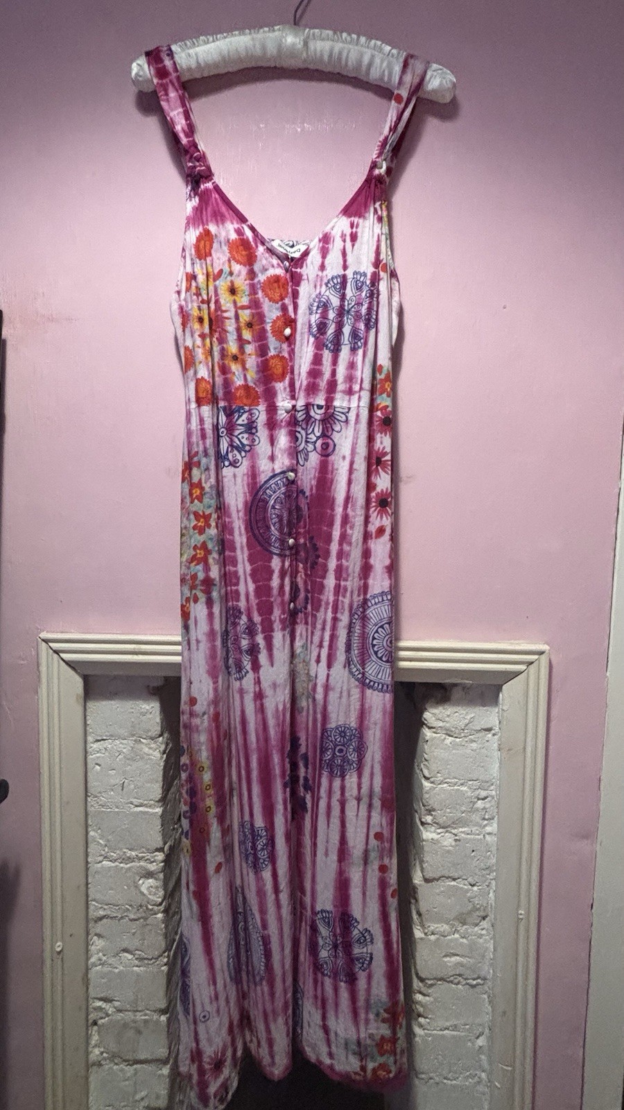 Desigual Floral Tie-Dye Maxi Dress – Size Large