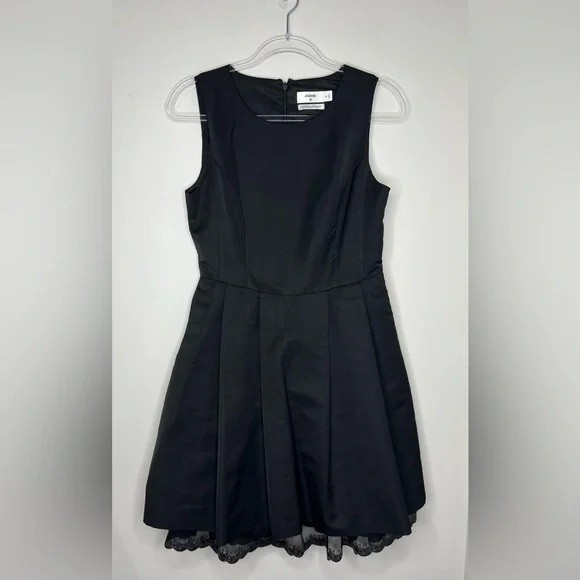Litle Black Dress (LBD) Black Cocktail Lace Tulle Sequin w/pockets Size Large