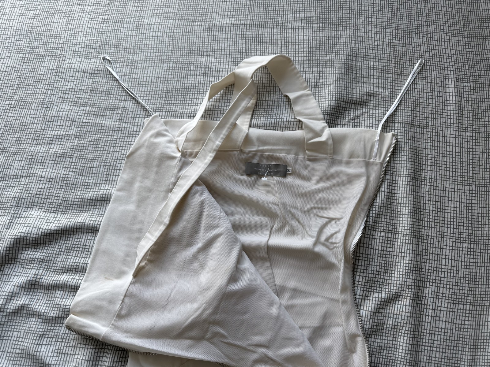 Preen by Thornton Bregazzi White Ted Link Ruched Dress M