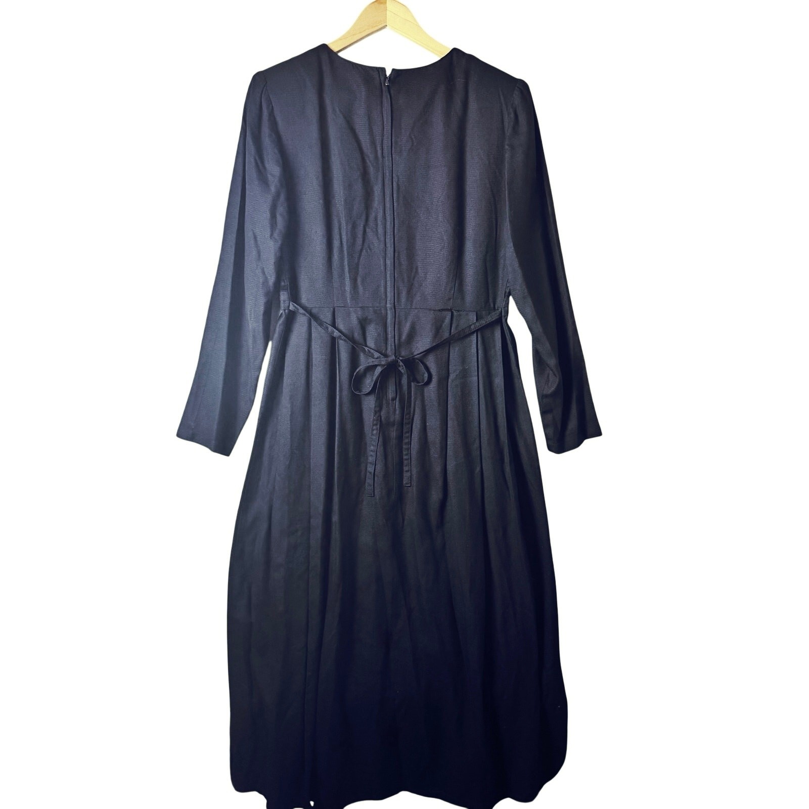 Modest Maxi Dress Sarah Elizabeth Women’s Black Long Sleeve Cottagecore Prairie