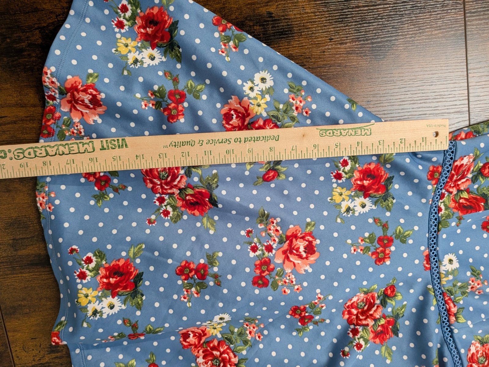 City Triangles Floral Dress Size 5 Juniors Summery Women Blue Polka Dots NWT