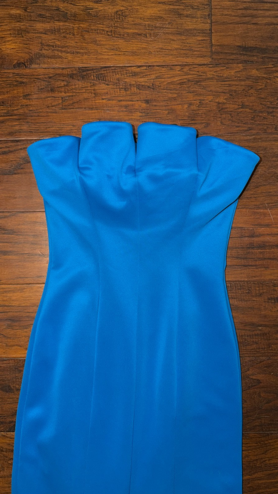 $575 NWT Black Halo Strapless Mermaid Gown Blue Formal Long Maxi Dress 0 XS