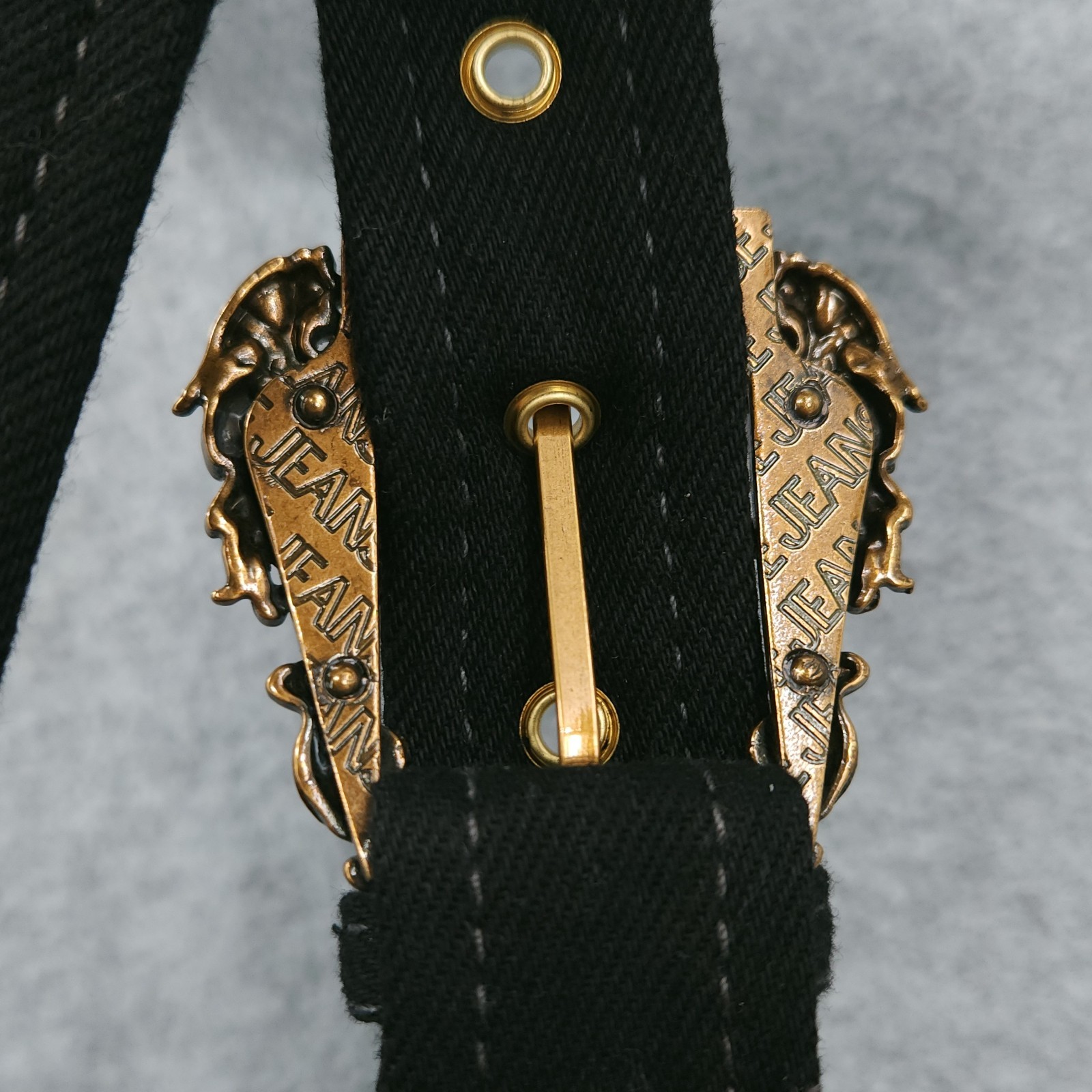 Versace Jeans Couture Baroque Buckle Embellished Seam Sheath Black Dress 2 NWT
