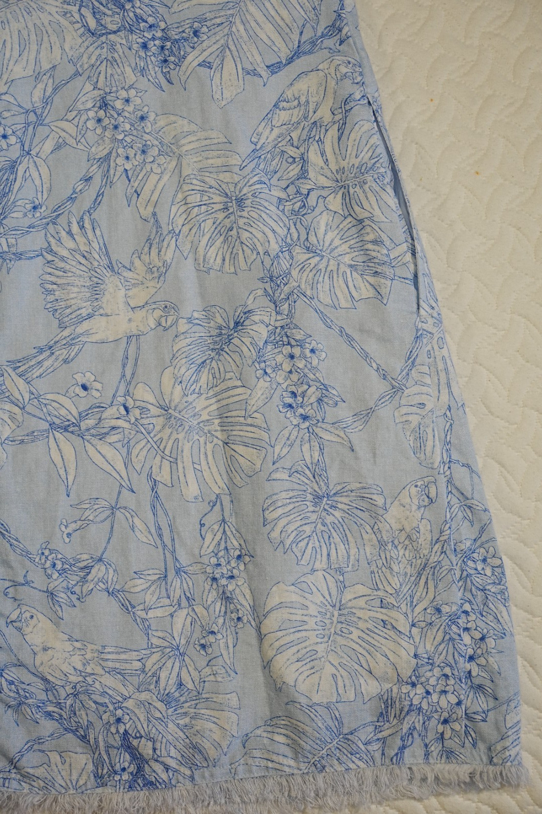 Tommy Bahama Tropical Parrots Linen Dress M Dress