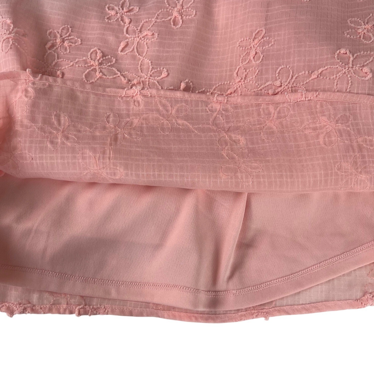 No Boundaries Ruffle Strap Dress XXL Pink New Floral Embroidered Mini Summer