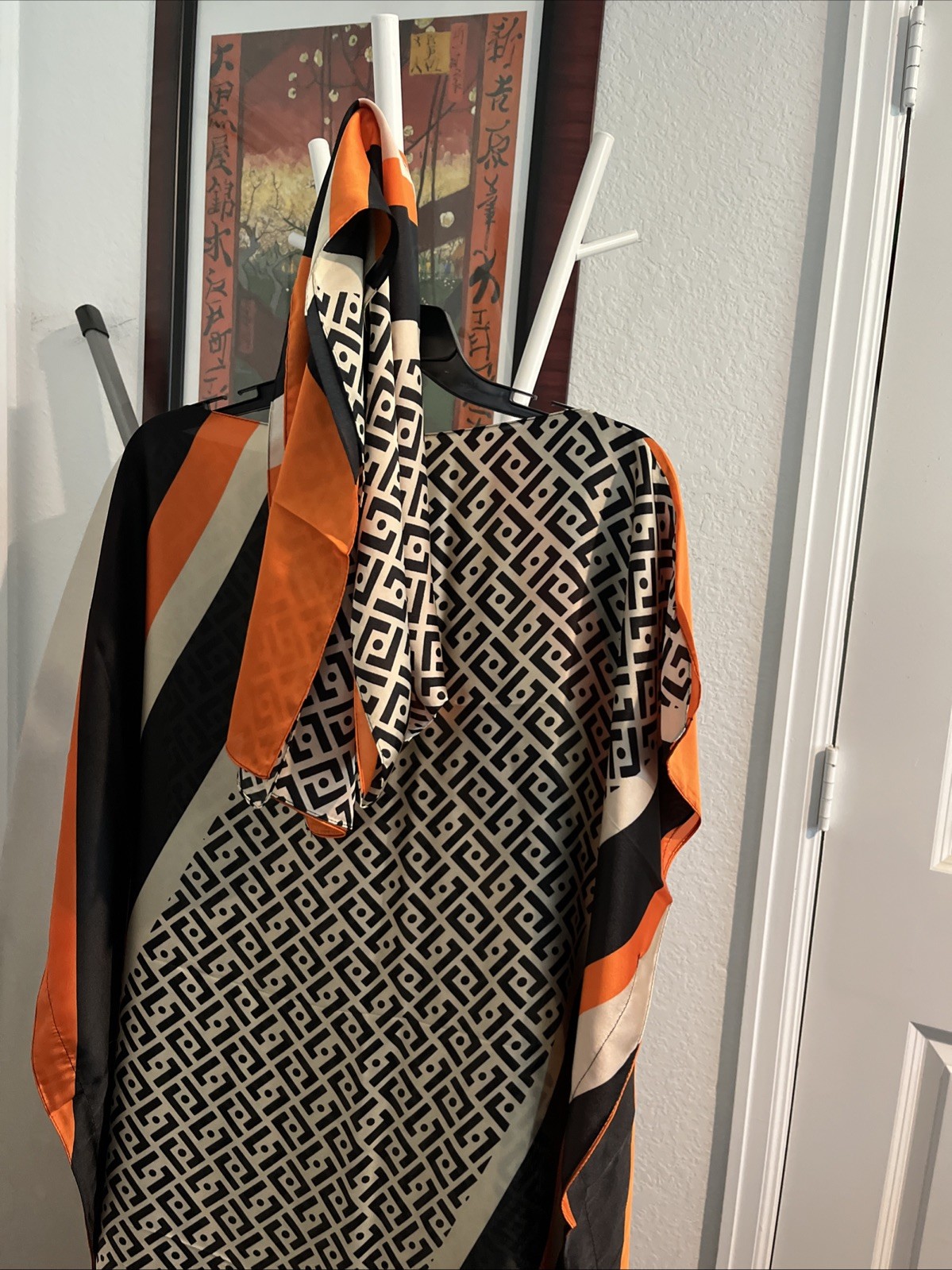 Caftan Dress One Size with Multiple Colors One Size Fits Most Mumu W Scarf Silky
