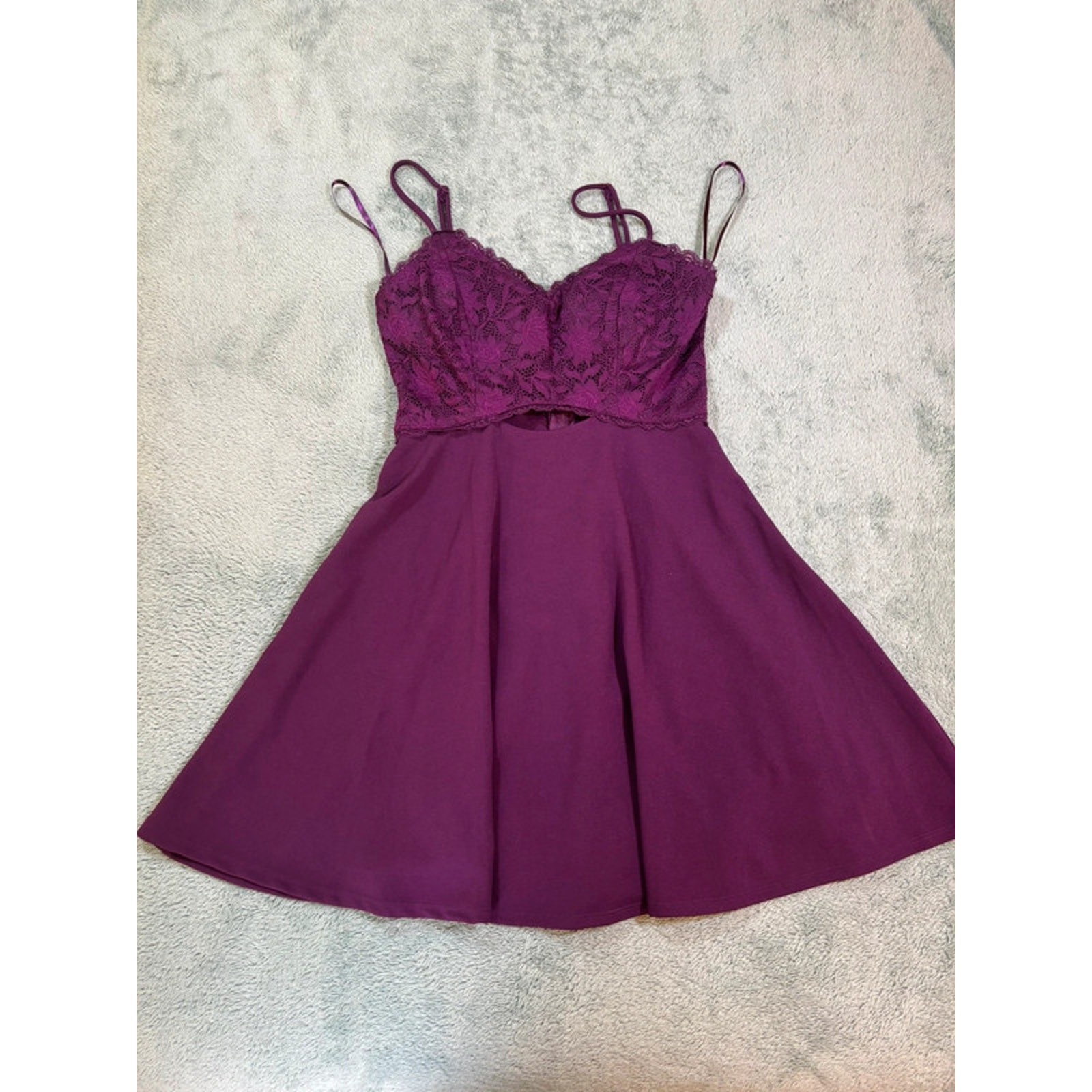 City Studio Purple Juniors Dress US 7 Made in China RN Number: 163221