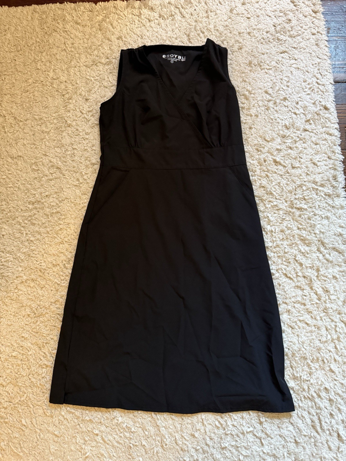 Women’s Soybu Black Sleeveless V-Neck Sport Dress Size S