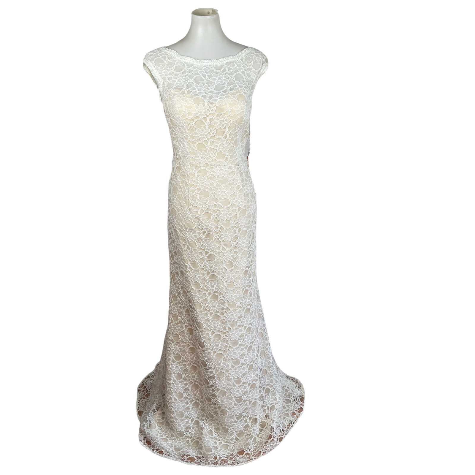 Morilee By Madeline Wedding Dress Size 14 White Open Back Sleeveless Maxi