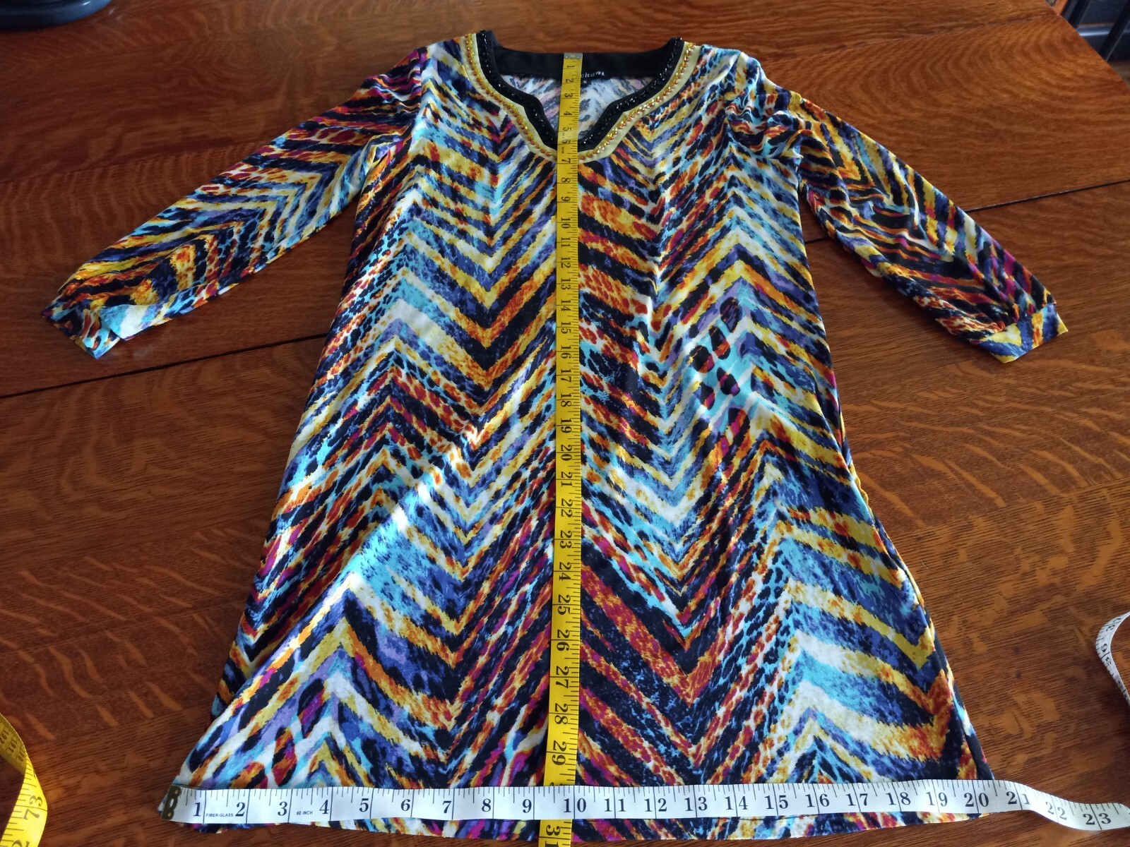 Mechant Dress SMALL, multicolor stripes, polyester, spandex, stretch, short