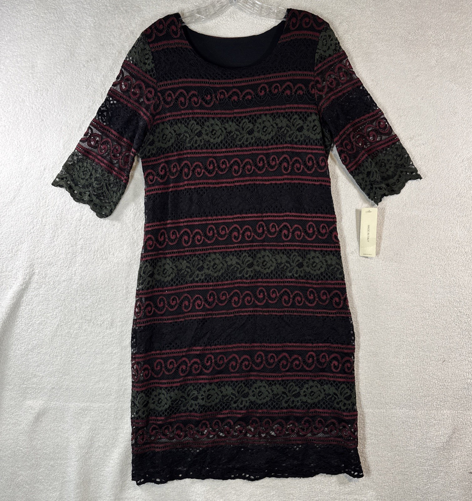 Christmas Lace Dress Holiday Festive Core Black Red Green, Lined, NWT Size Med
