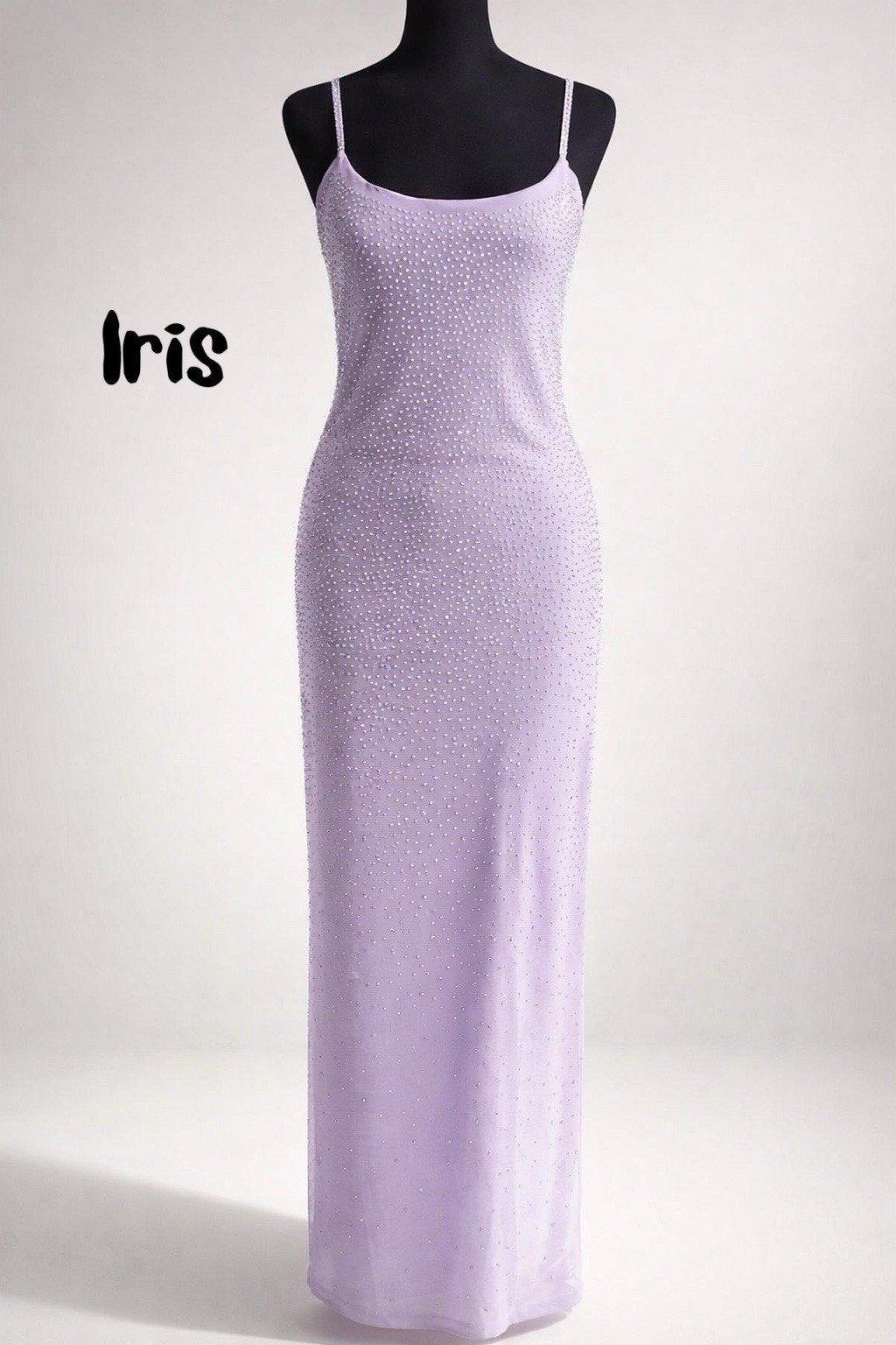 Iris Pink Sparkly Sequined Formal Low Back Evening Prom Dress Large