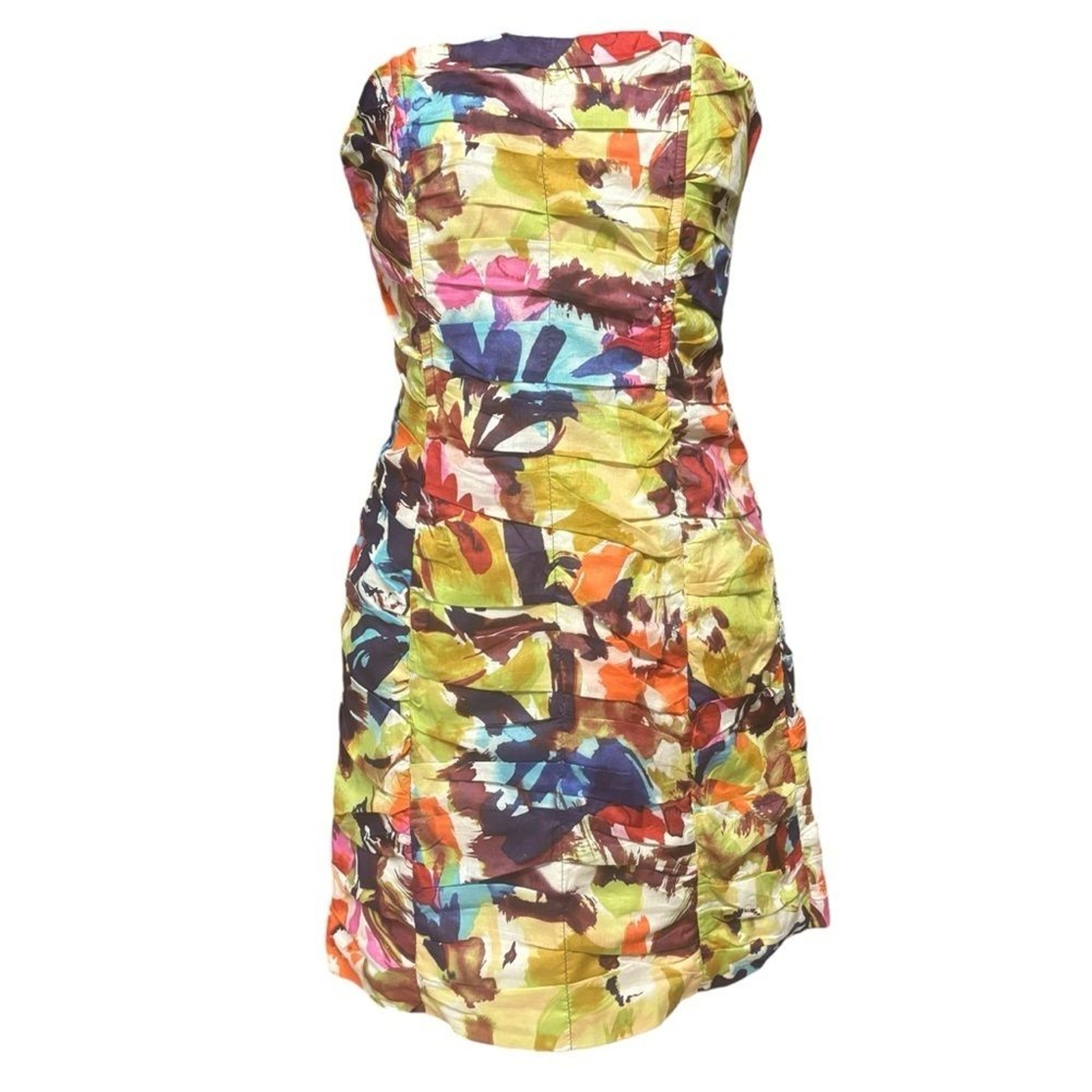 BB DAKOTA STRAPLESS RUCHED LINED MINI DRESS SIZE 8